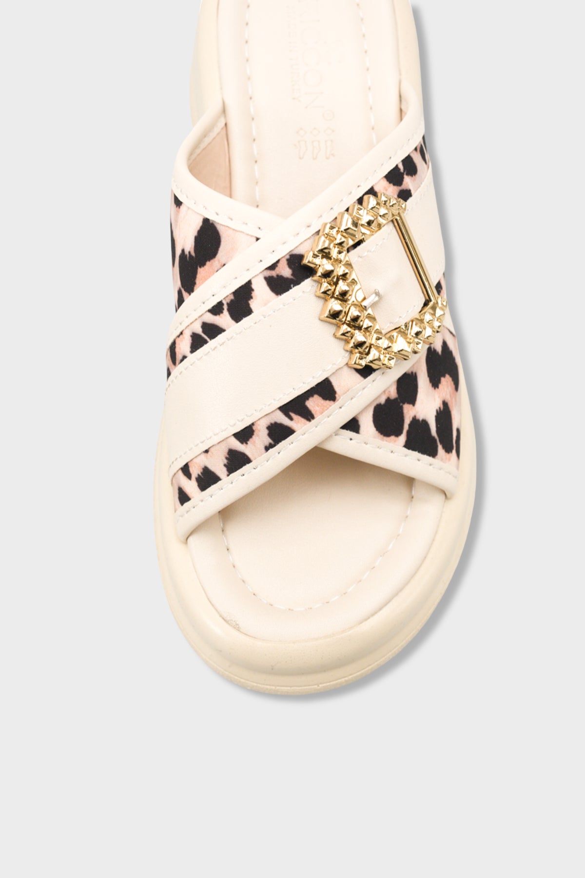 Riccon Kadın Terlik 00121023 Bej Leopar