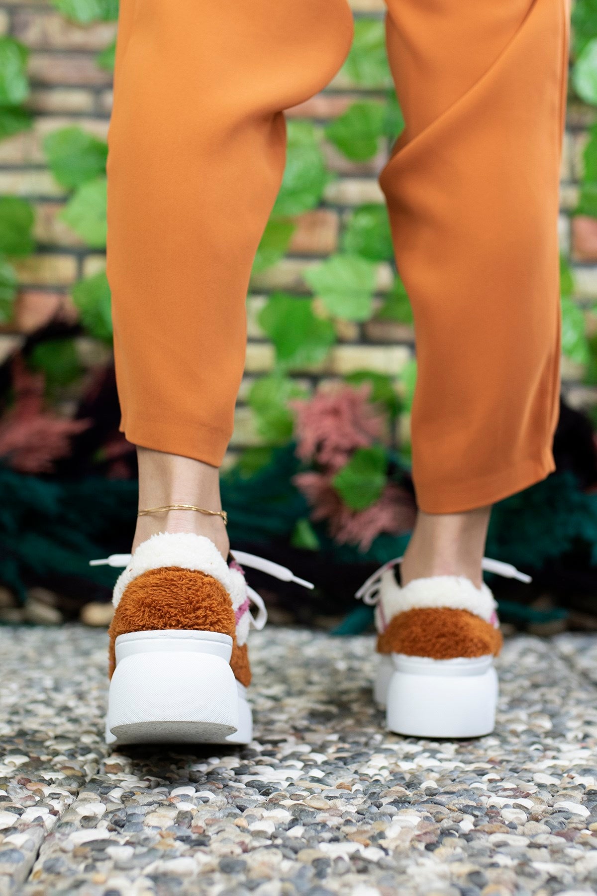 Riccon Kadın Tüylü Sneaker 0012106