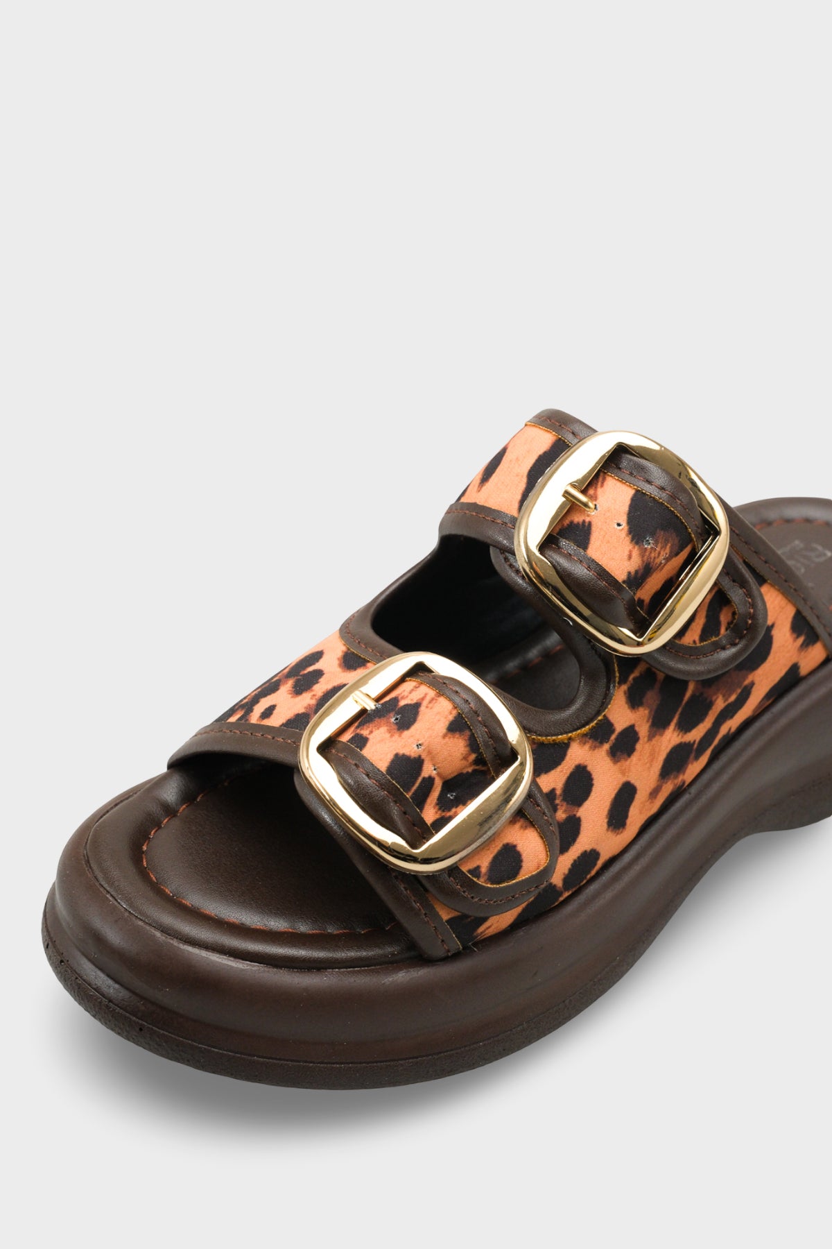 Riccon Tarveidei Kadın Terlik 00121020 Kahverengi Leopar