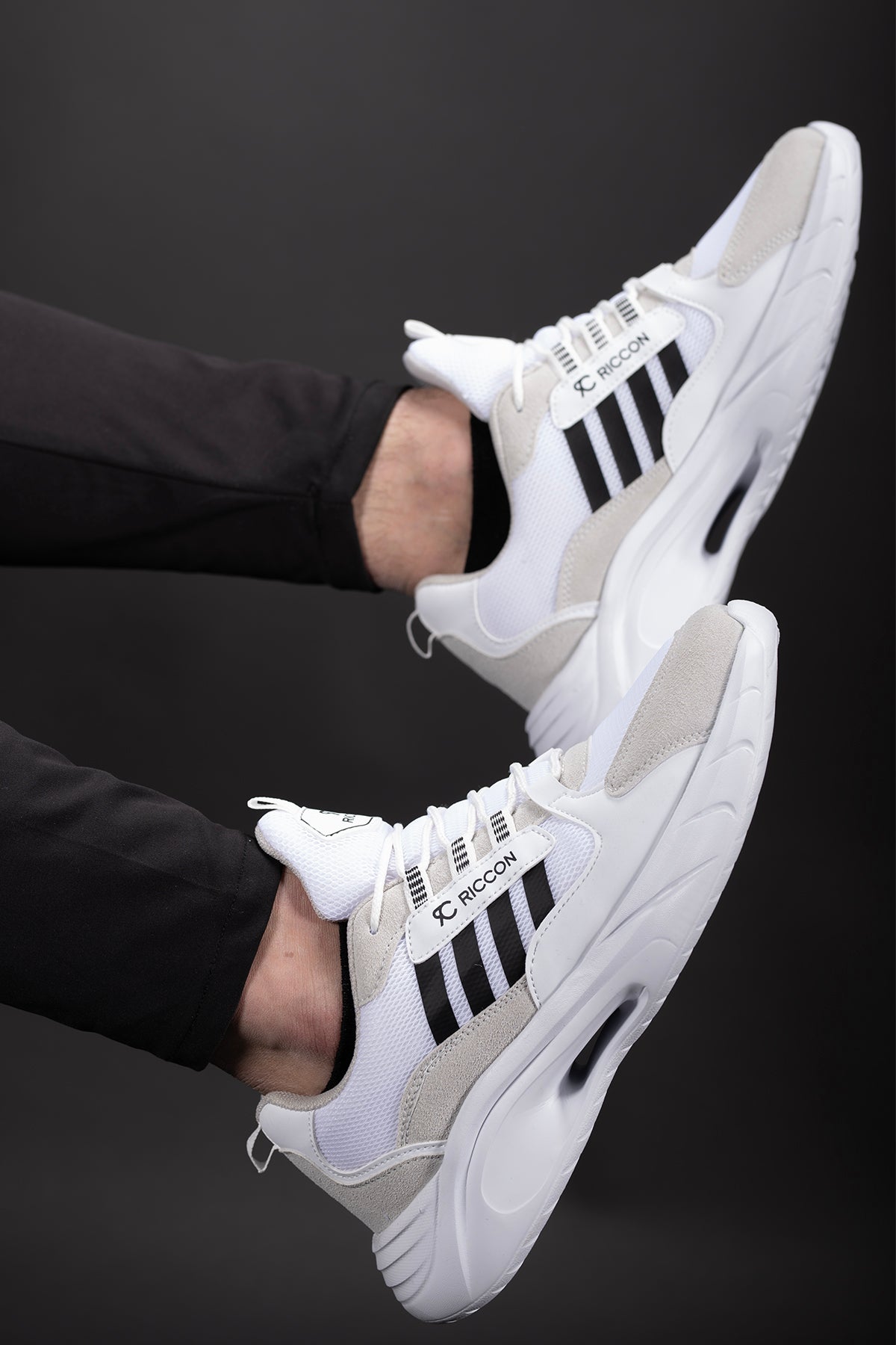Riccon Torrine Unisex Sneaker 001293 Beyaz Buz Siyah
