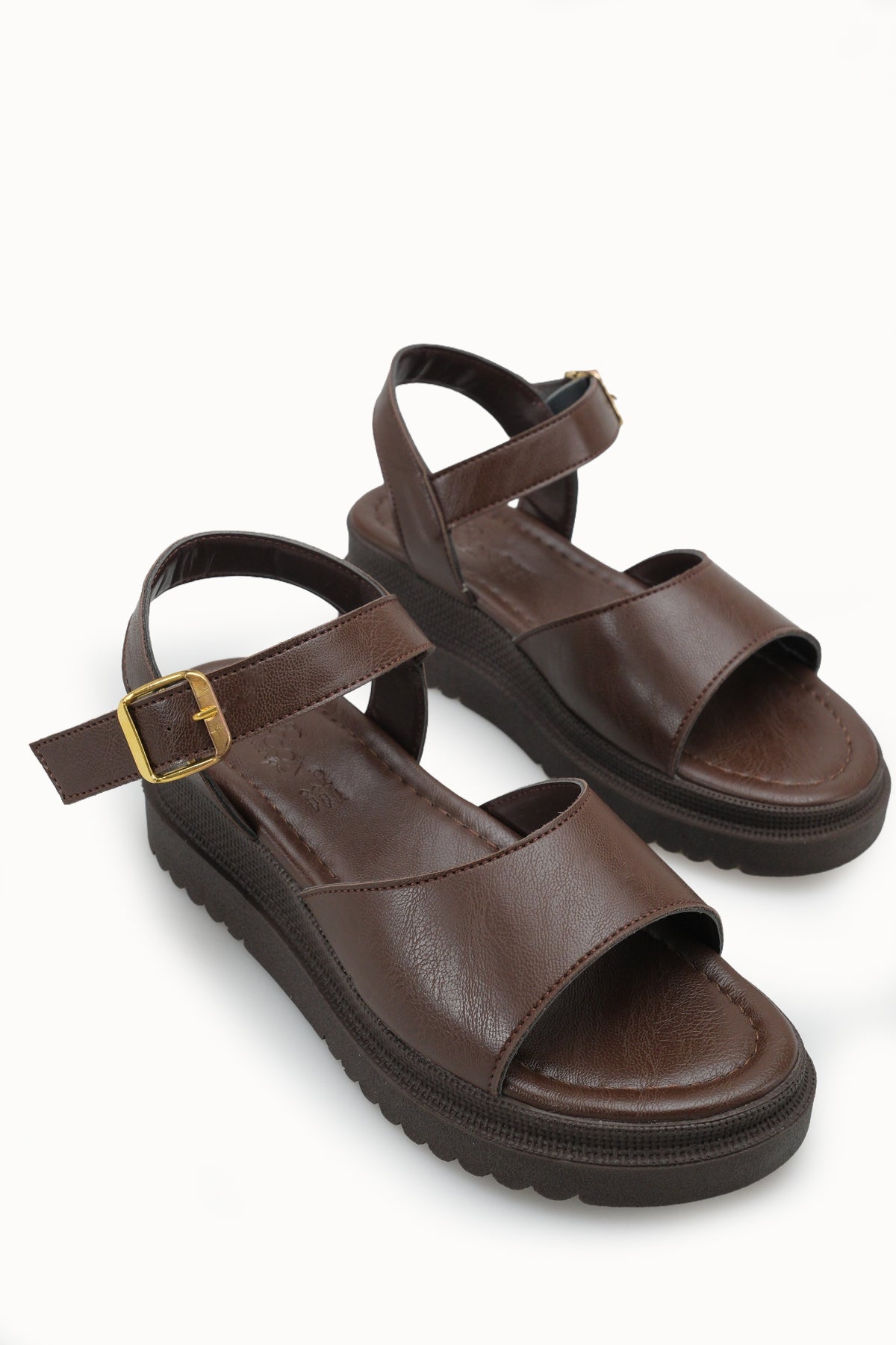 Riccon Kadın Sandalet 0012806 Kahverengi