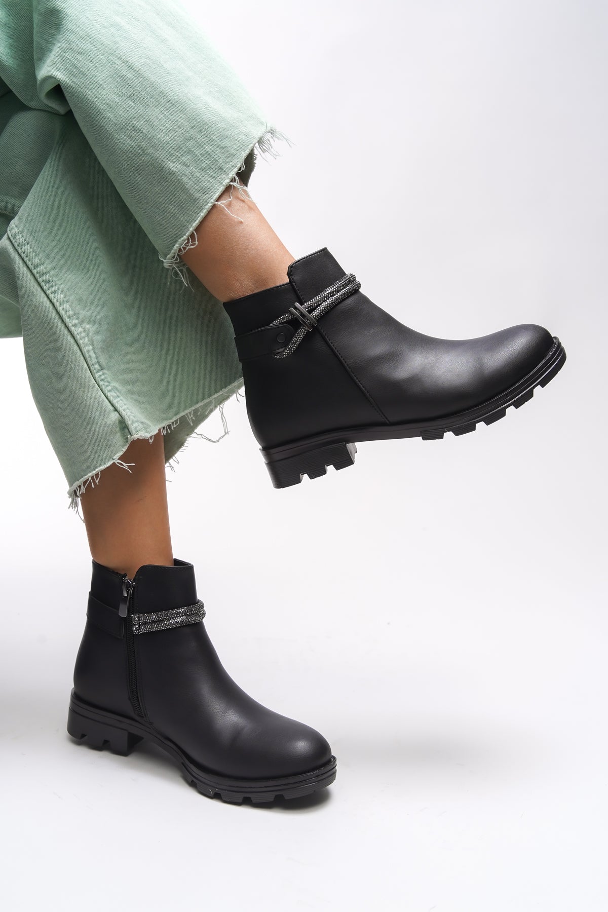 Riccon Aanrelle Kadın Taş Detaylı Bot 0012103