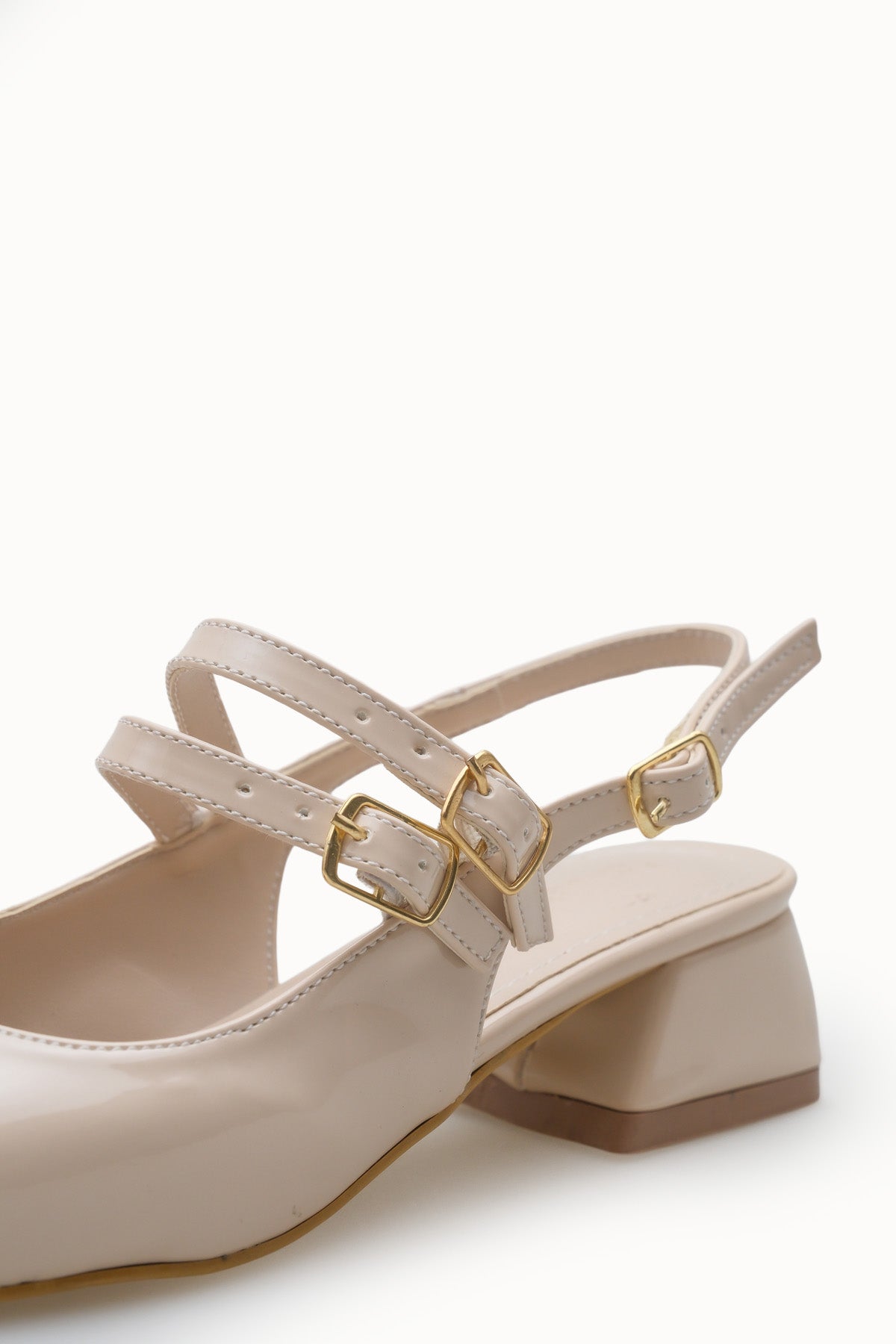 Riccon Kadın Arkası Açık Topuklu Ayakkabı 00121003 Ten Rugan