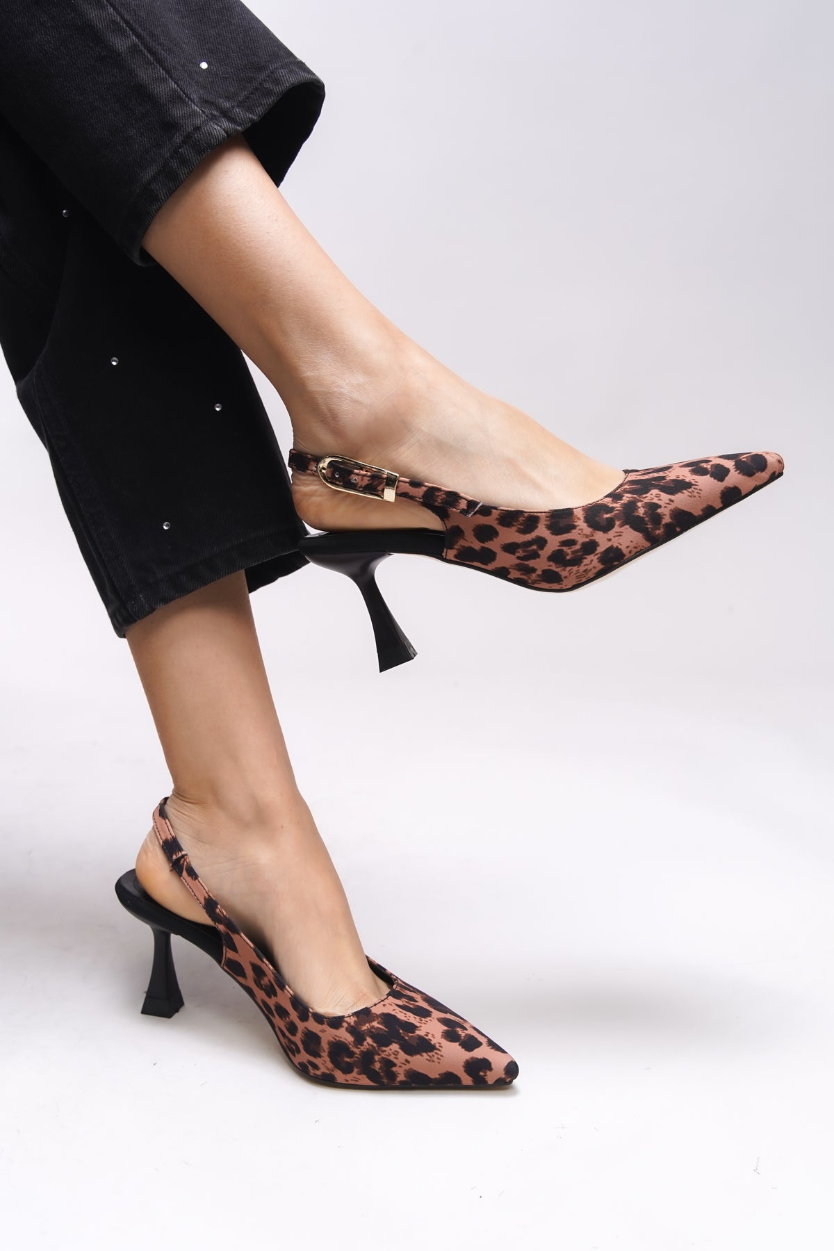 Riccon Ysalaela Kadın Arkası Açık Sivri Burun Stiletto 0012700