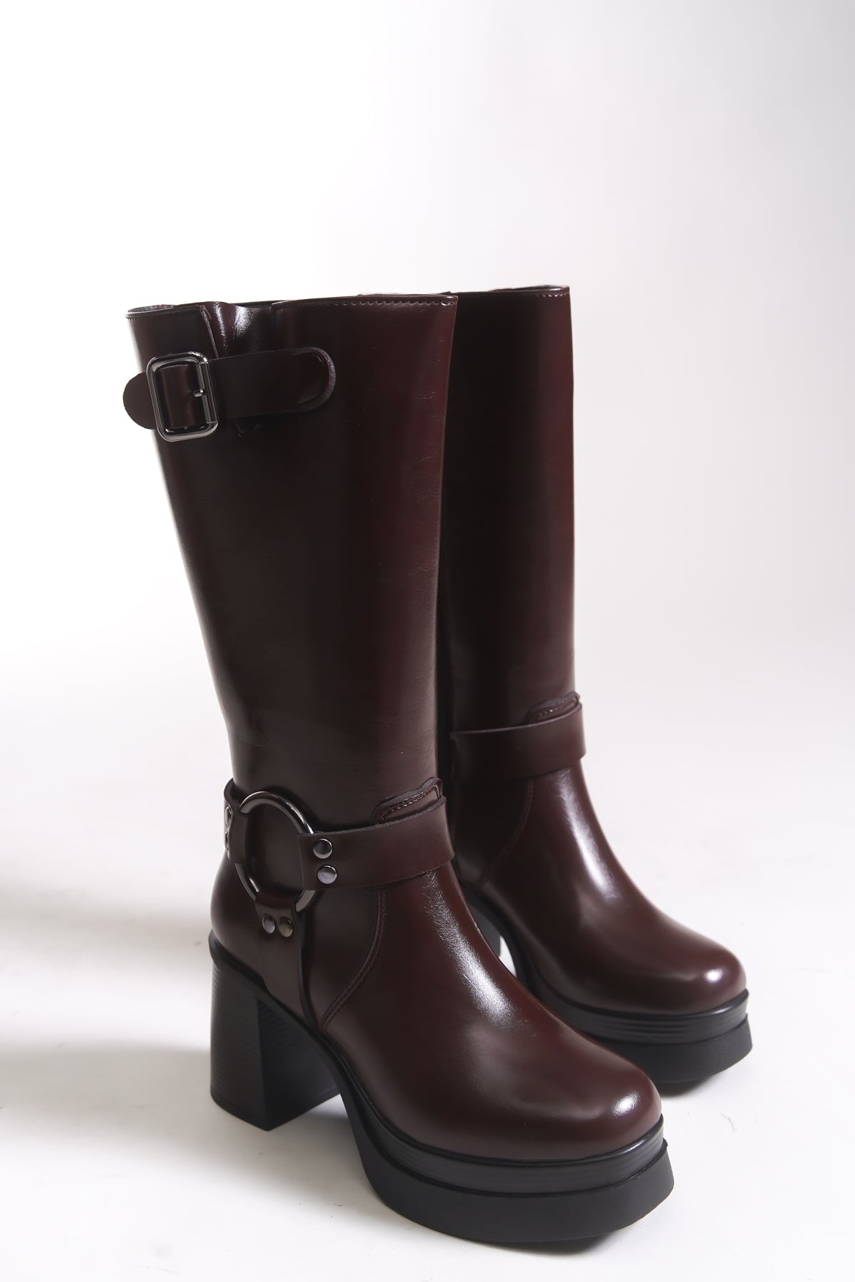 Riccon Iohlartha Kadın Tokalı Topuklu Çizme 00121515