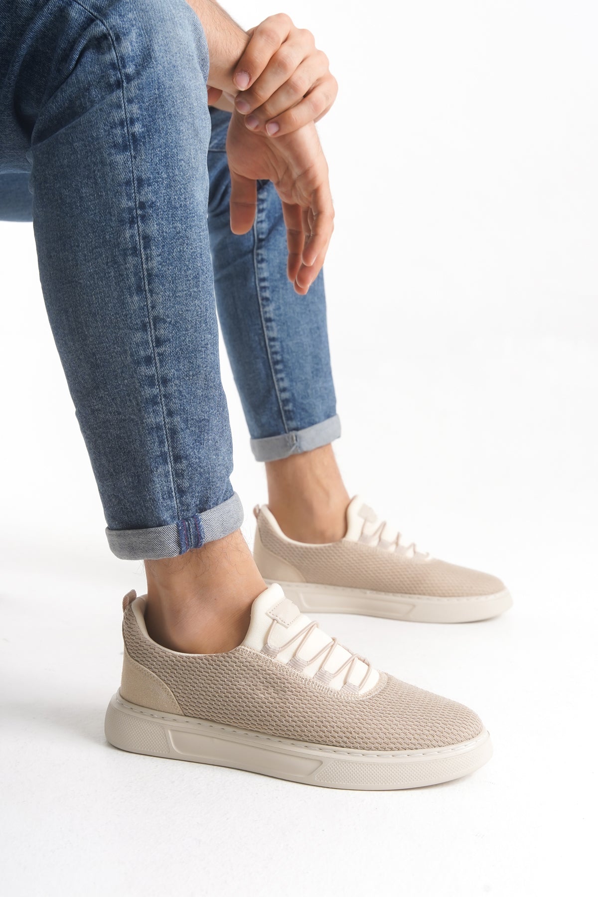 Riccon Wymdeyr Erkek Sneaker 0012217 Bej Bej
