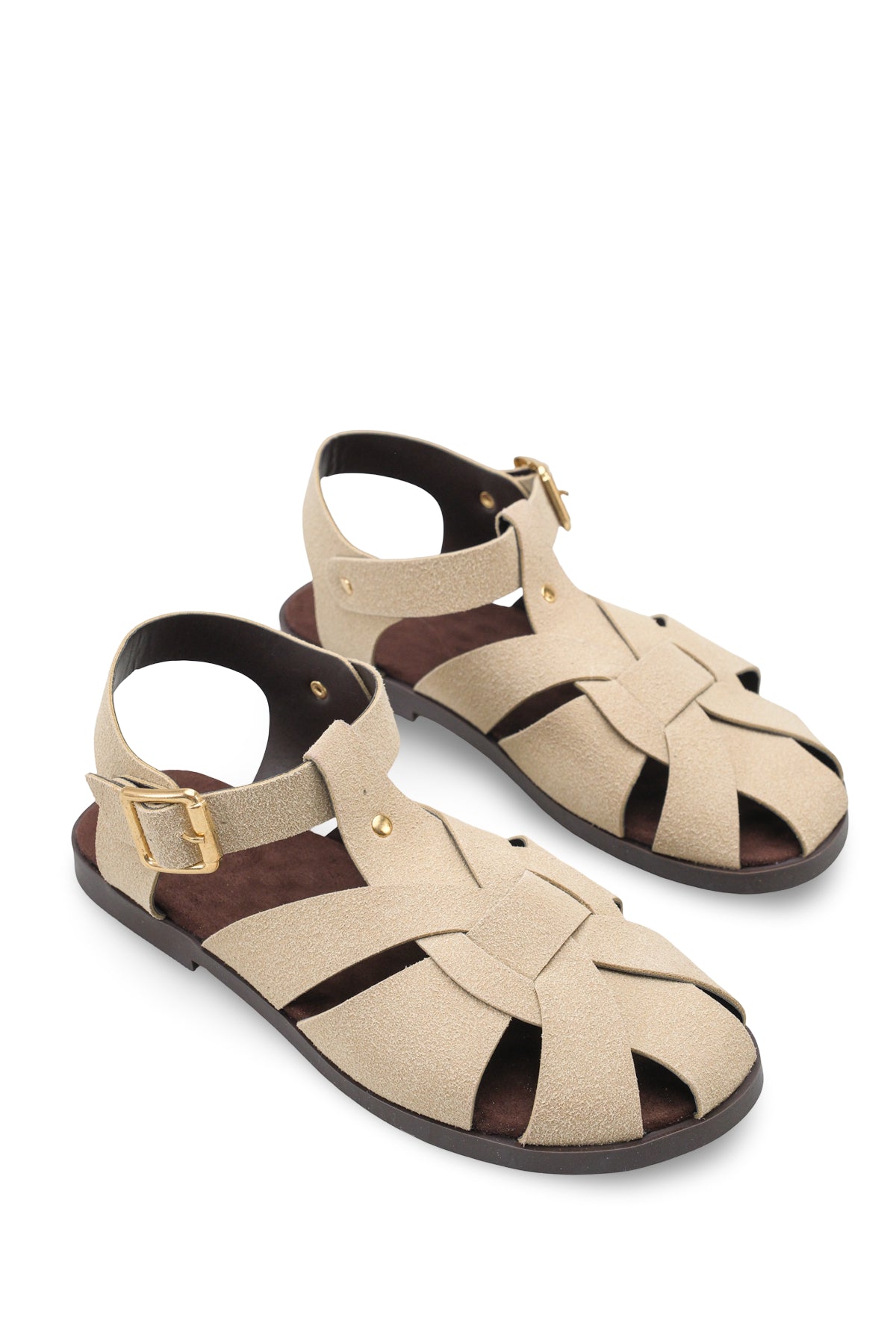 Riccon Kadın Sandalet 001210 Bej