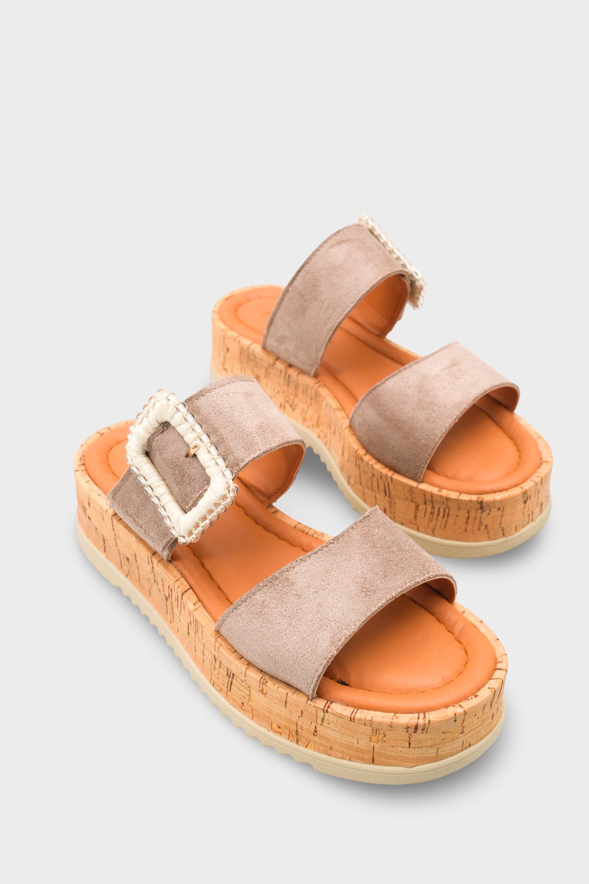 Riccon Kadın Terlik 0012482 Vizon Süet