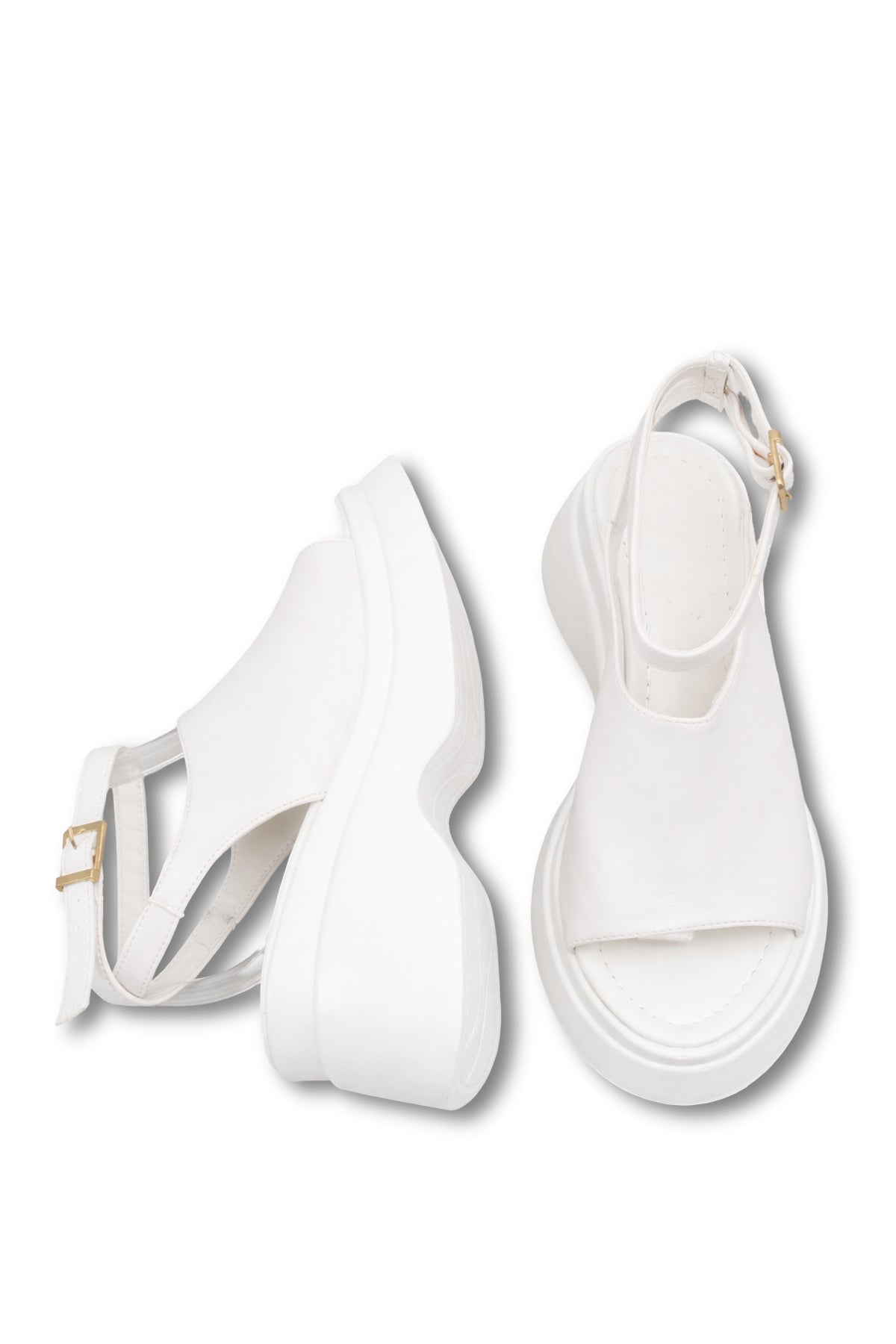 Riccon Kadın Sandalet 0012917 Beyaz