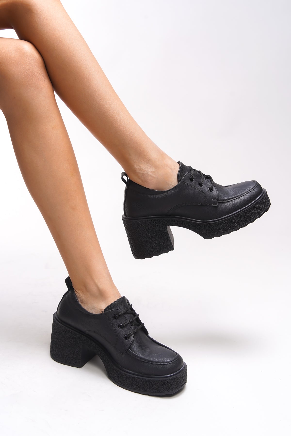 Riccon Qerekna Kadın Topuklu Bağcıklı Loafer 00121500