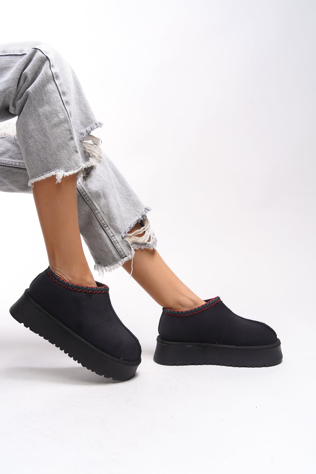 Riccon Frilvalor Kadın Yüksek Tabanlı Kısa Rahat Bot 0012202