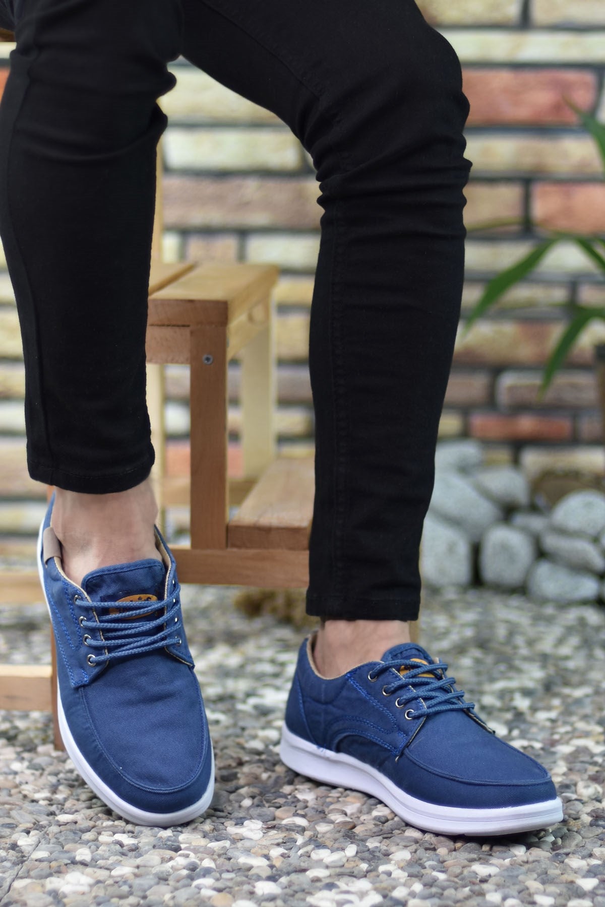 Riccon Erkek Sneaker 001223 Mavi Beyaz