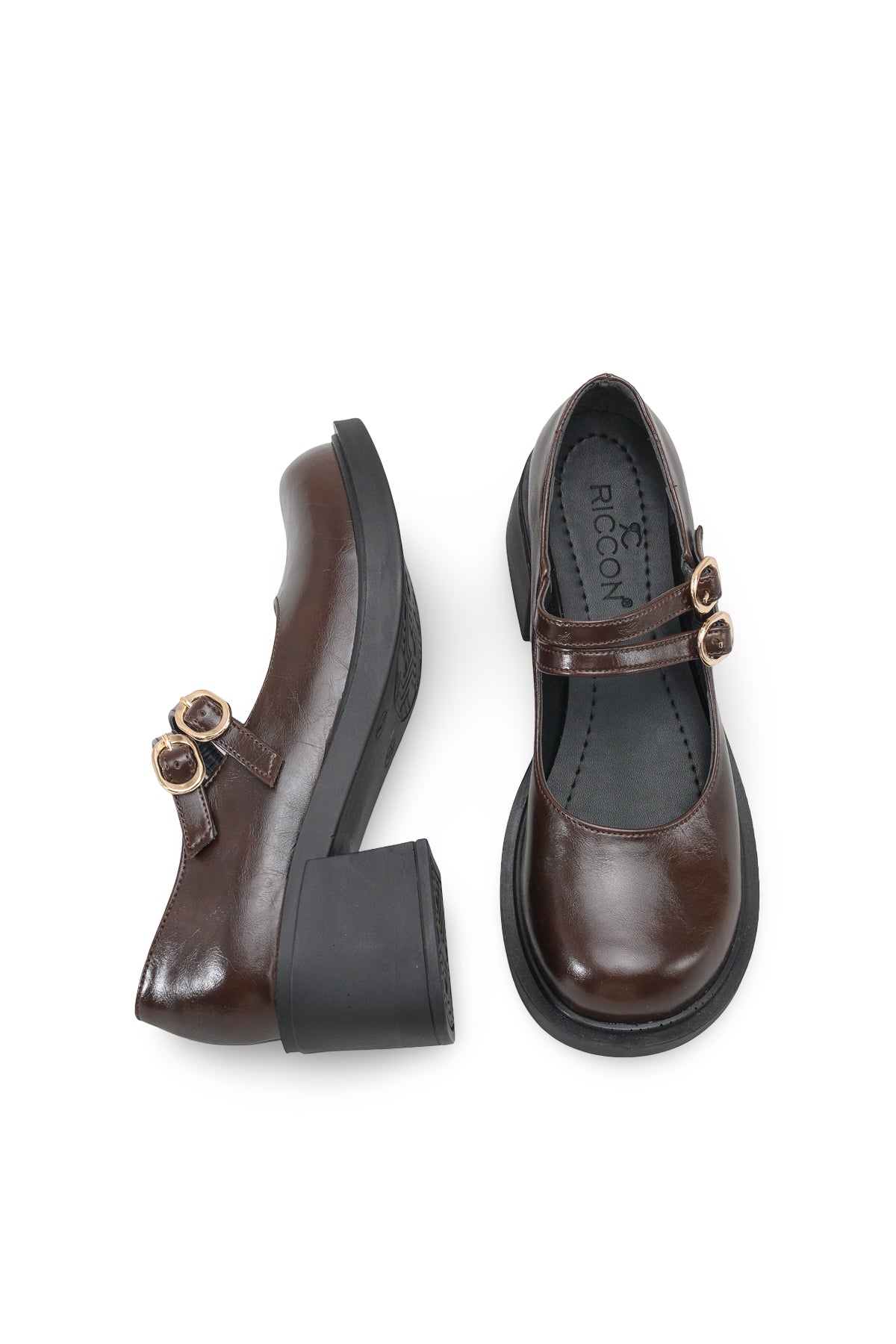Riccon Merlyrra Kadın Loafer 0012502 Kahverengi Rugan