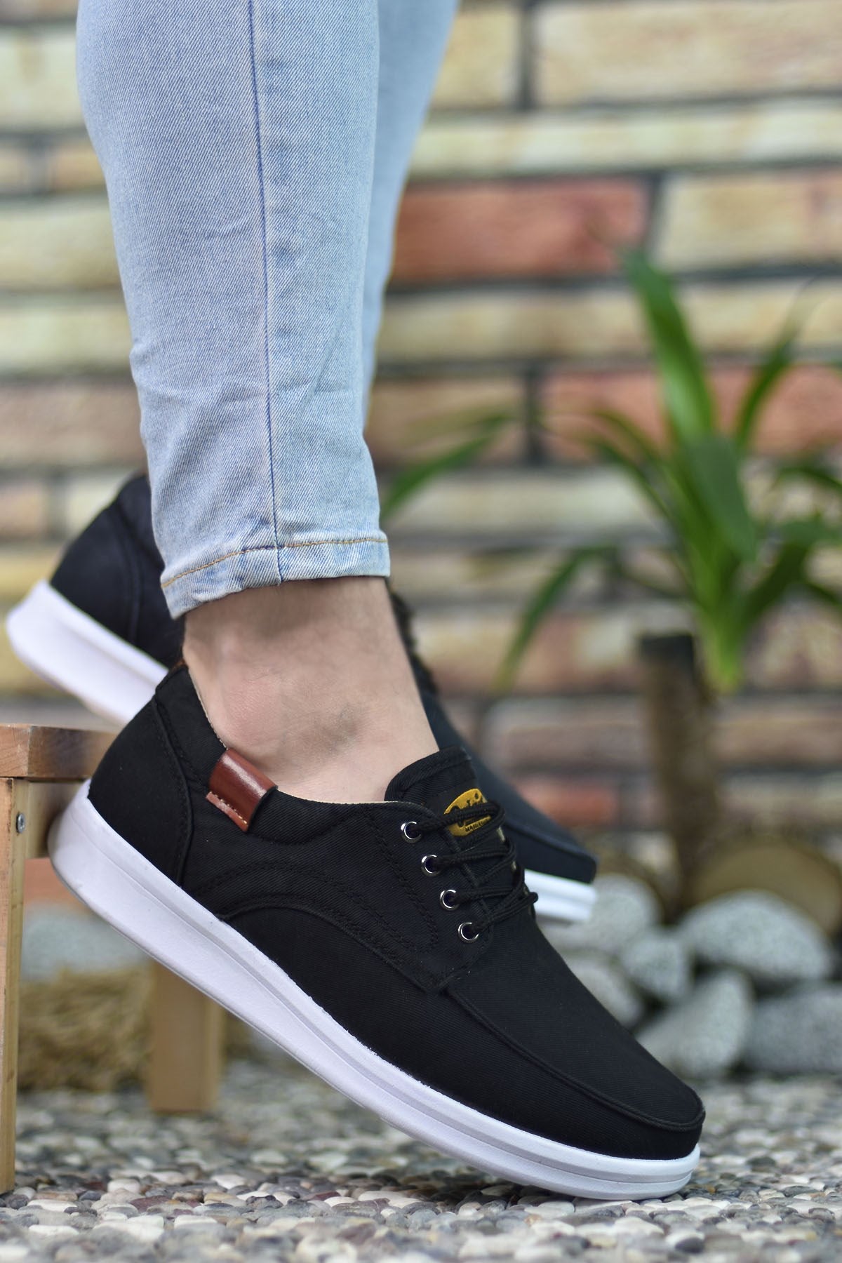 Riccon Erkek Sneaker 001223 Siyah Beyaz