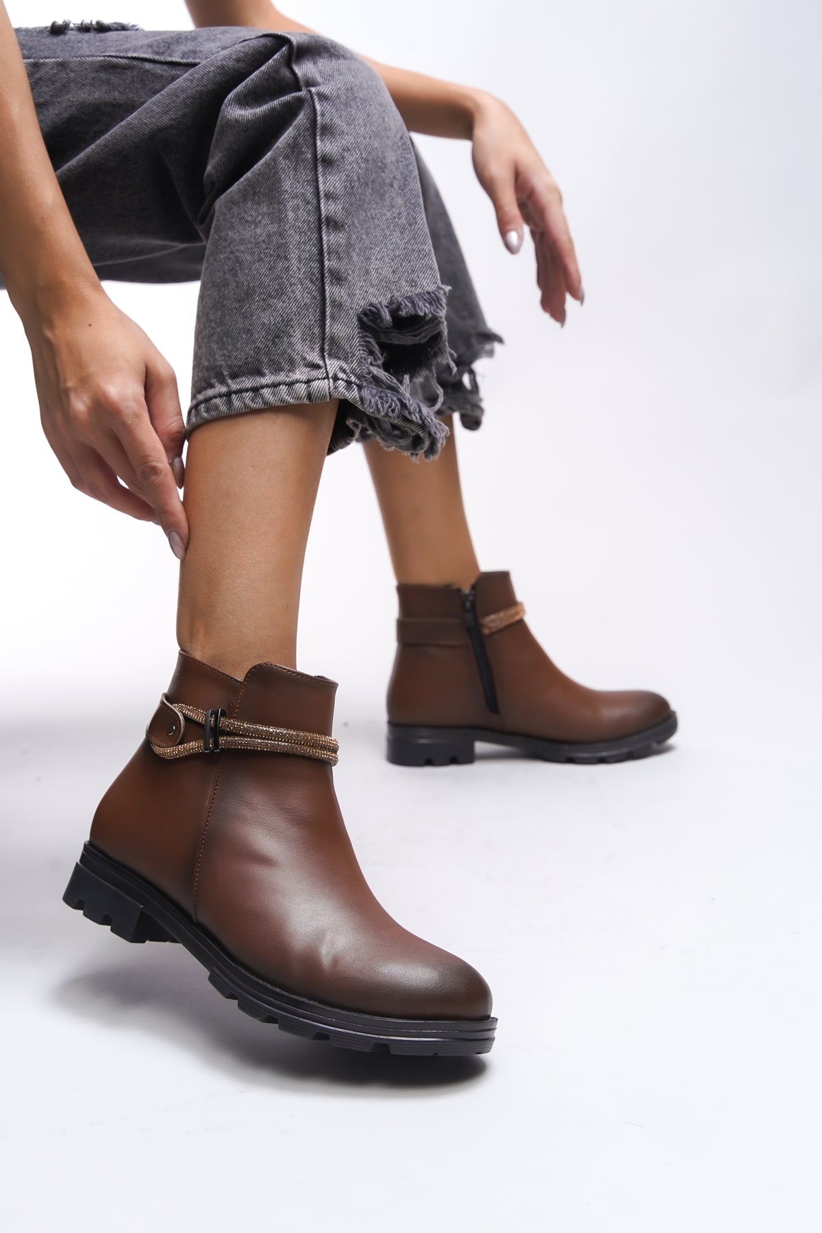 Riccon Aanrelle Kadın Taş Detaylı Bot 0012103