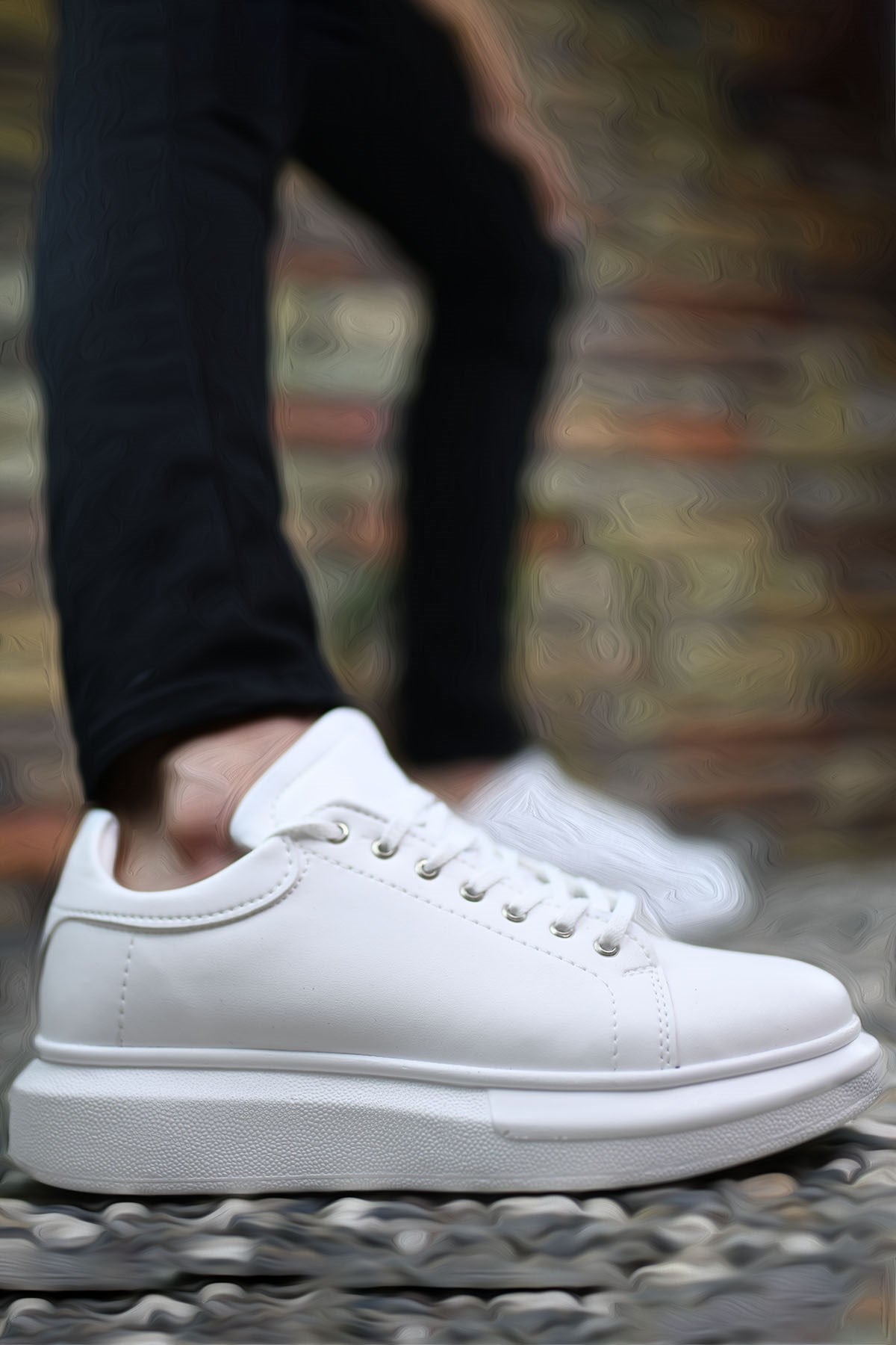 Riccon Erkek Sneaker Beyaz Beyaz