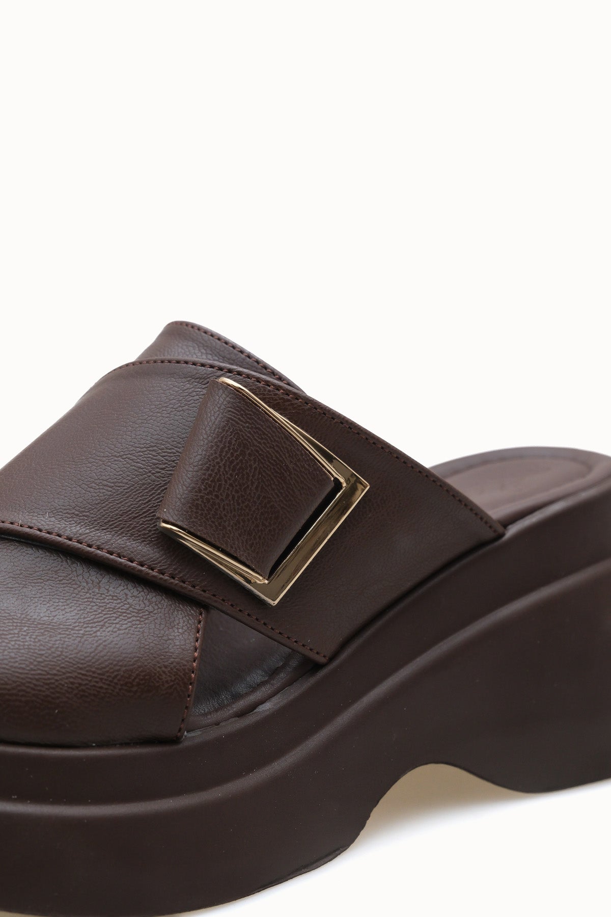 Riccon Kadın Terlik 0012915 Kahverengi