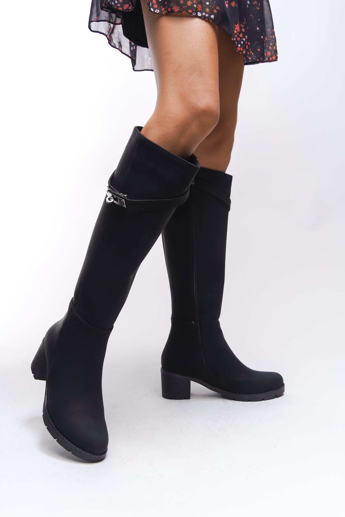 Riccon Jacmylla Kadın Kilit Detaylı Çizme 0012777