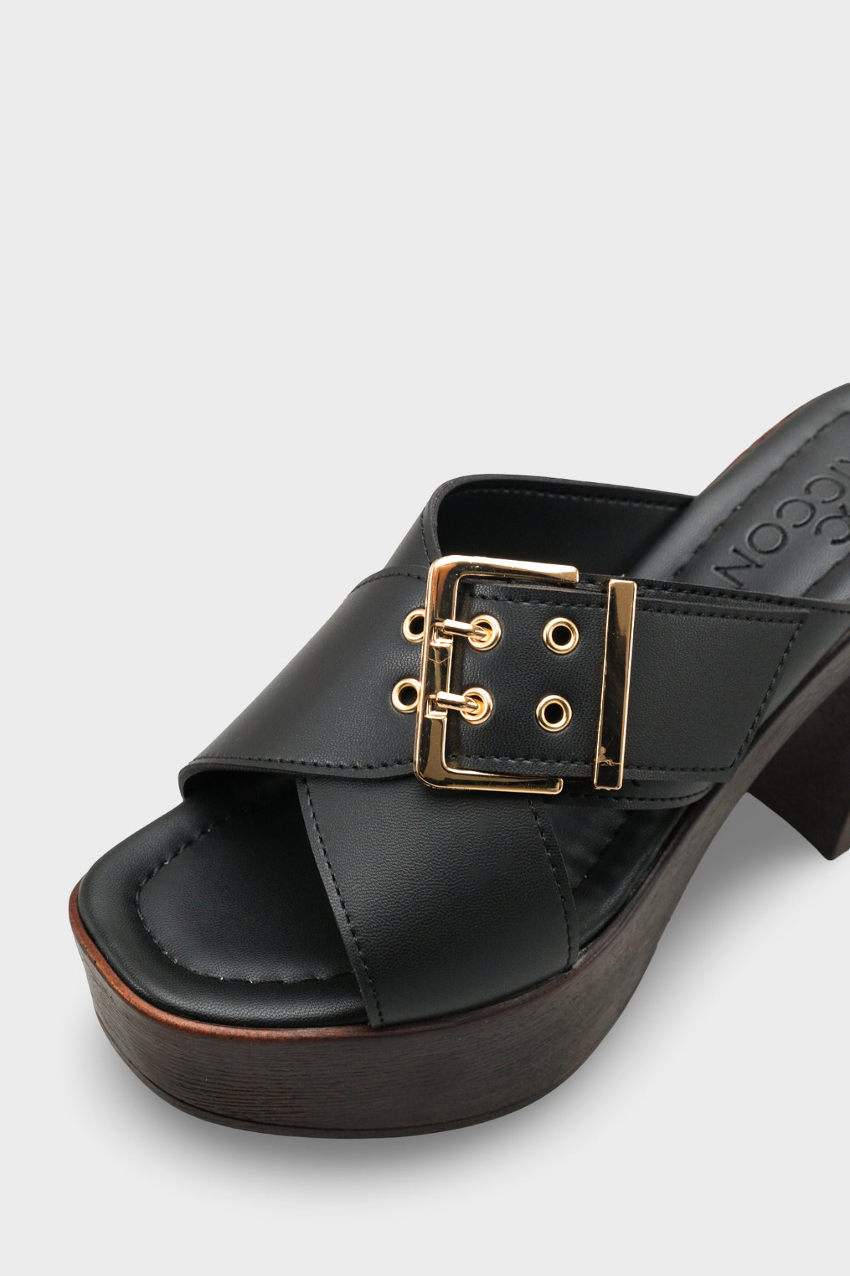 Riccon Kadın Topuklu Terlik 0012776 Siyah Cilt