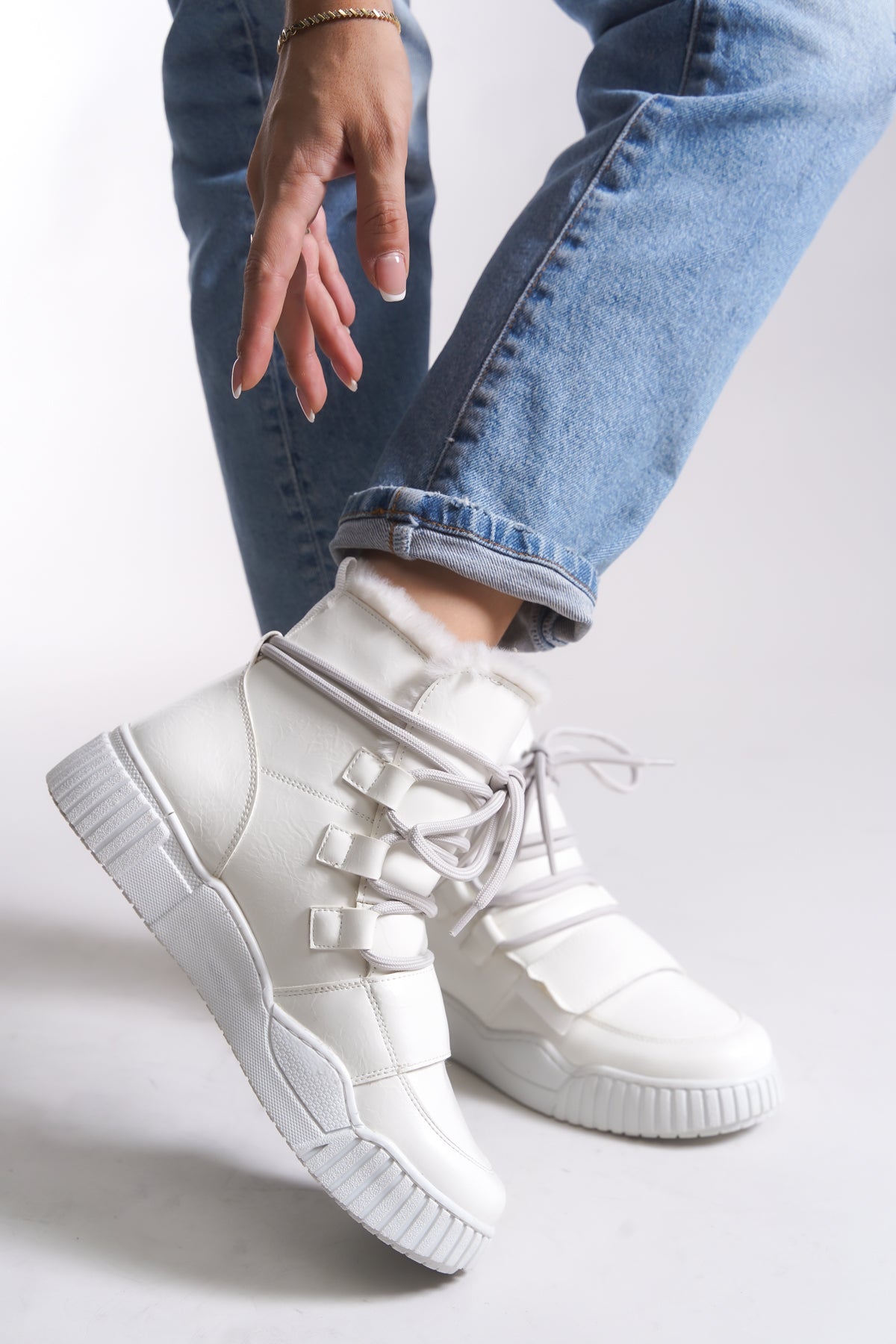 Riccon Pyriseth Kadın İçi Kürklü Sneaker Bot 0012711