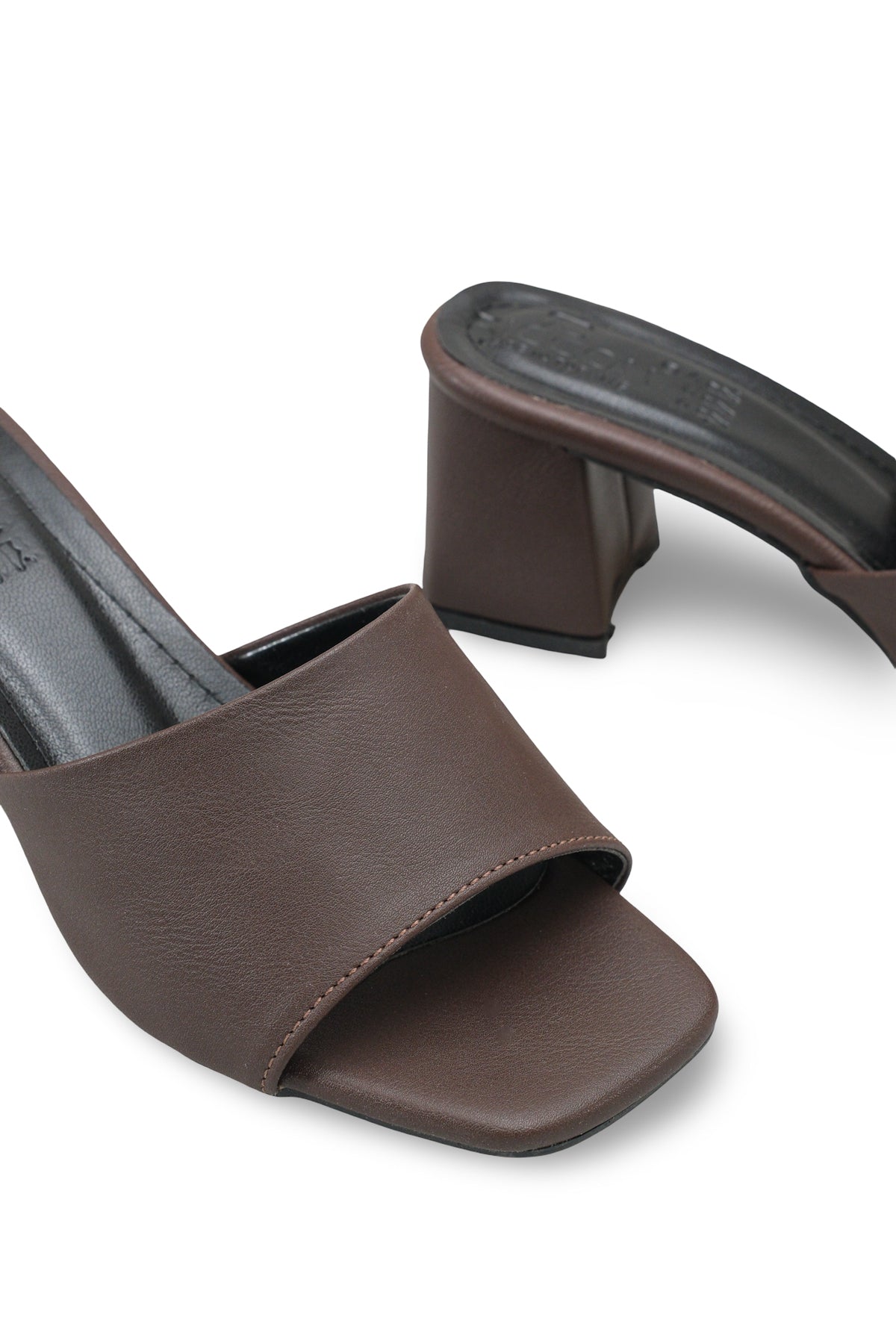 Riccon Kadın Topuklu Terlik 0012200 Kahverengi Cilt