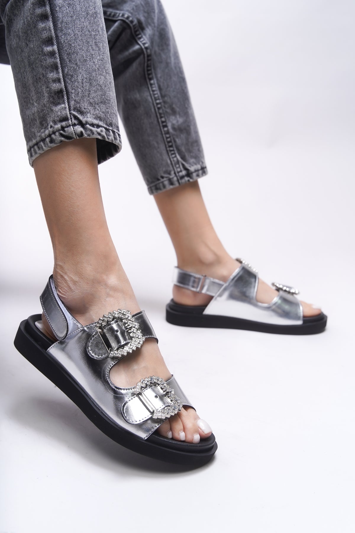 Riccon Magmythe Kadın Çift Tokalı Sandalet 0012347