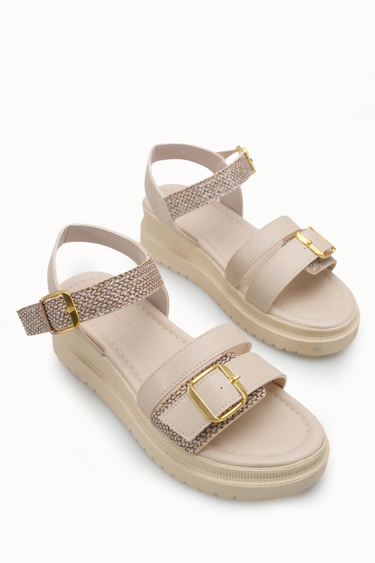 Riccon Kadın Sandalet 0012809 Bej