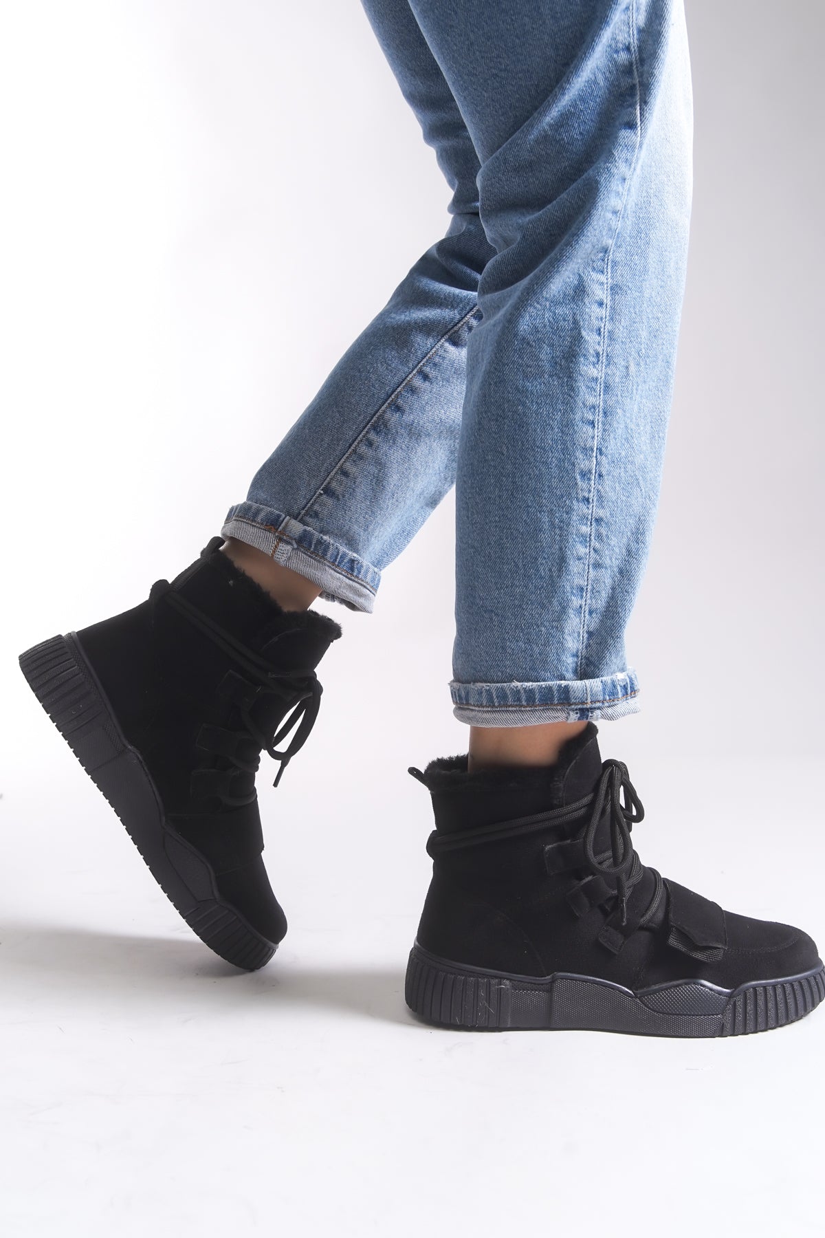 Riccon Pyriseth Kadın İçi Kürklü Sneaker Bot 0012711
