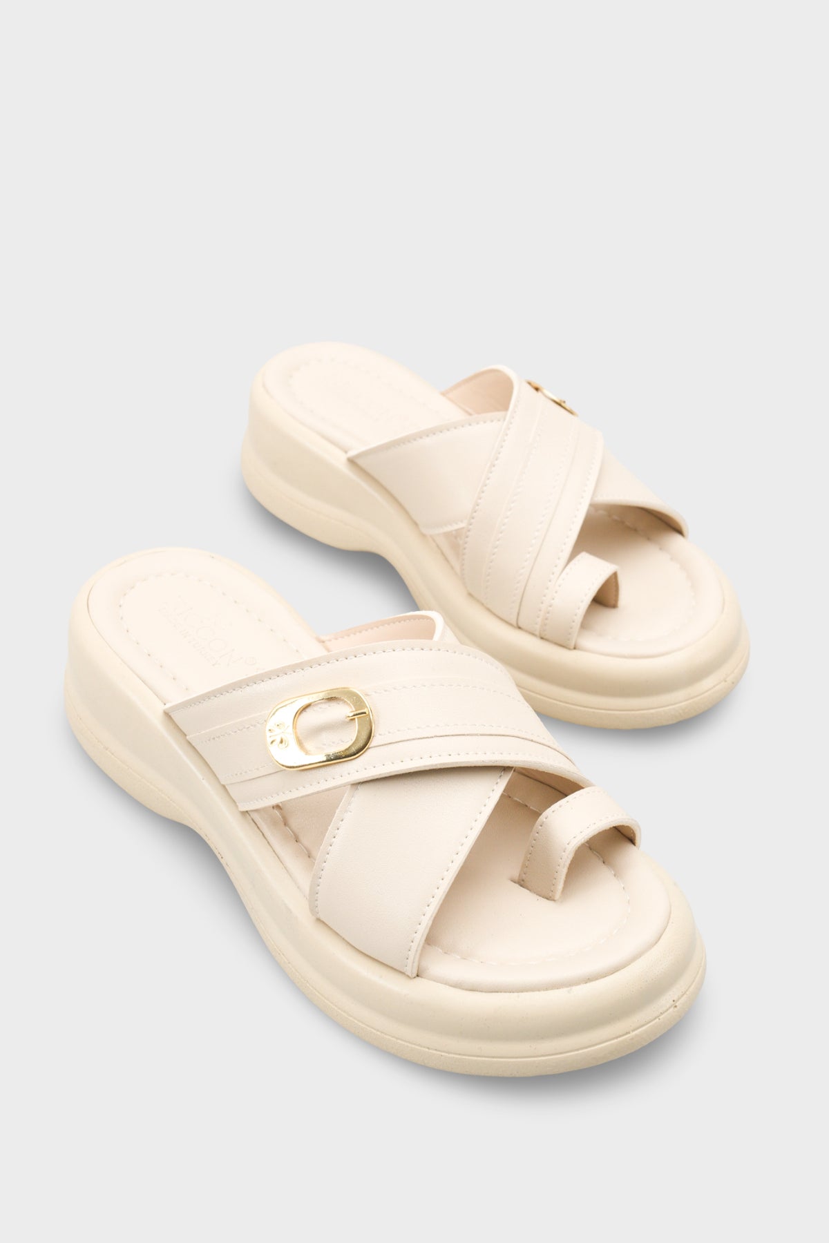 Riccon Kadın Parmak Arası Terlik 00121026 Bej