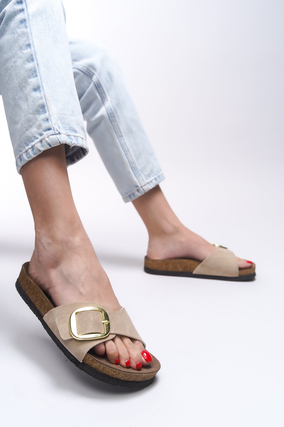 Riccon Hosrathla Kadın Tek Tokalı Terlik 0012603