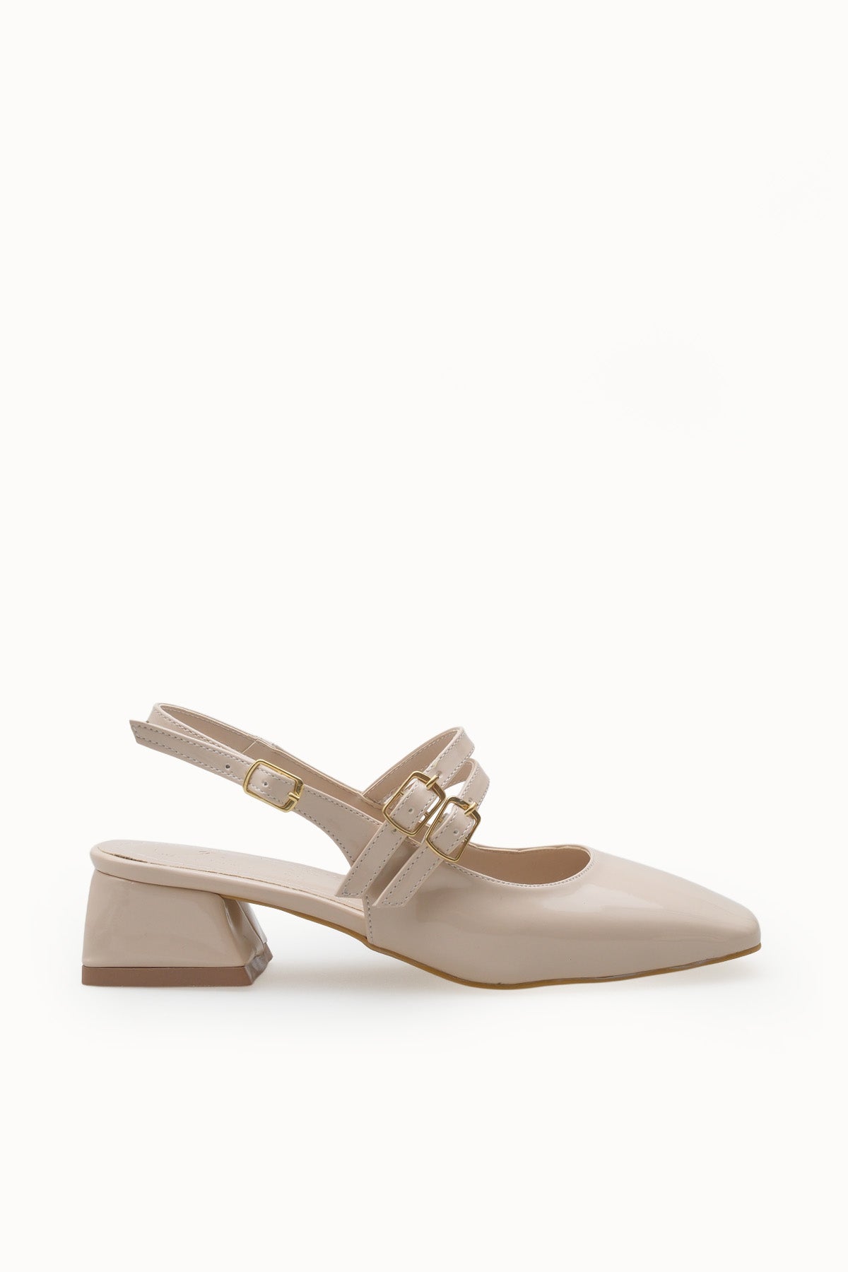 Riccon Kadın Arkası Açık Topuklu Ayakkabı 00121003 Ten Rugan