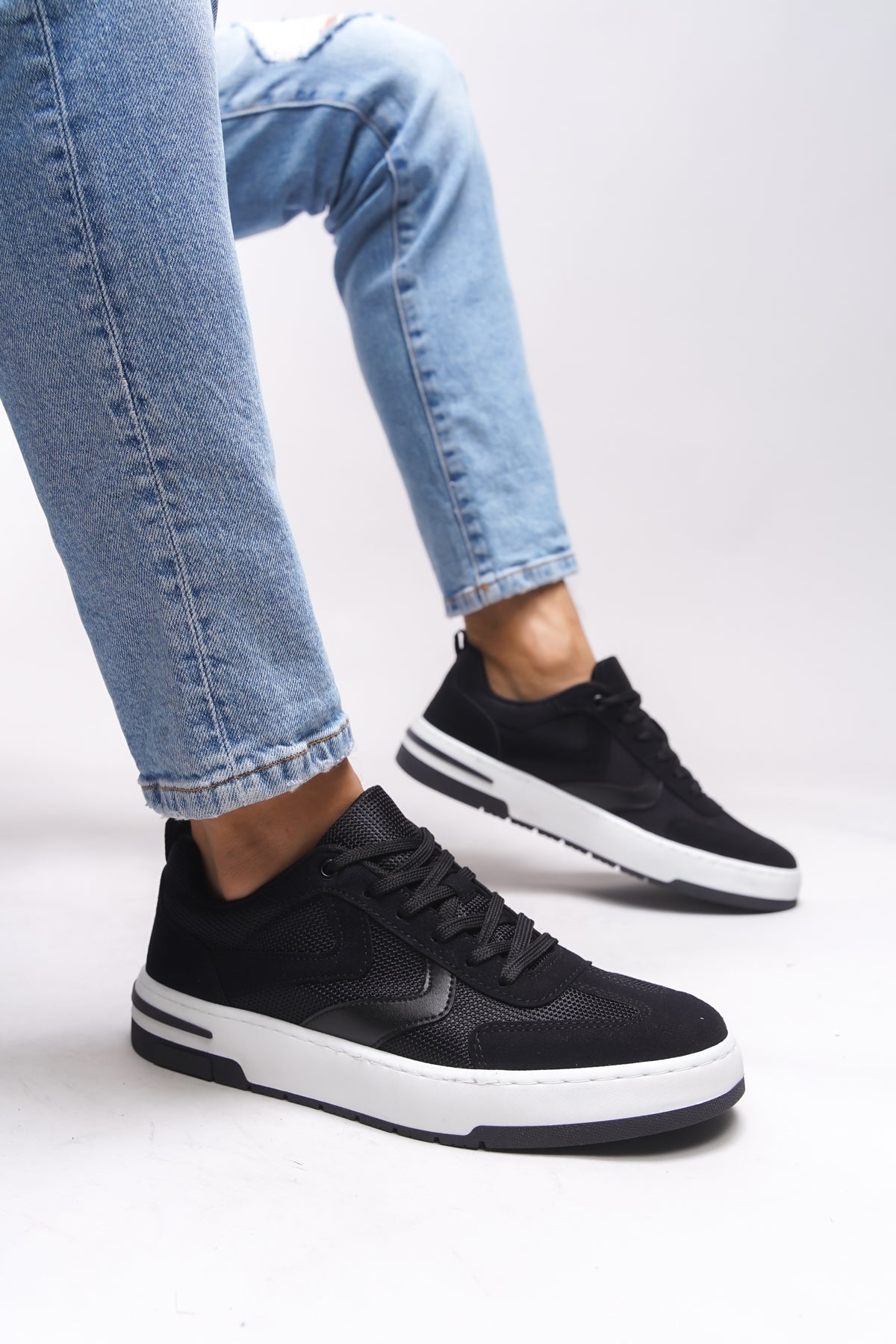 Riccon Nichduil Erkek Sneaker 0012985 Siyah Beyaz