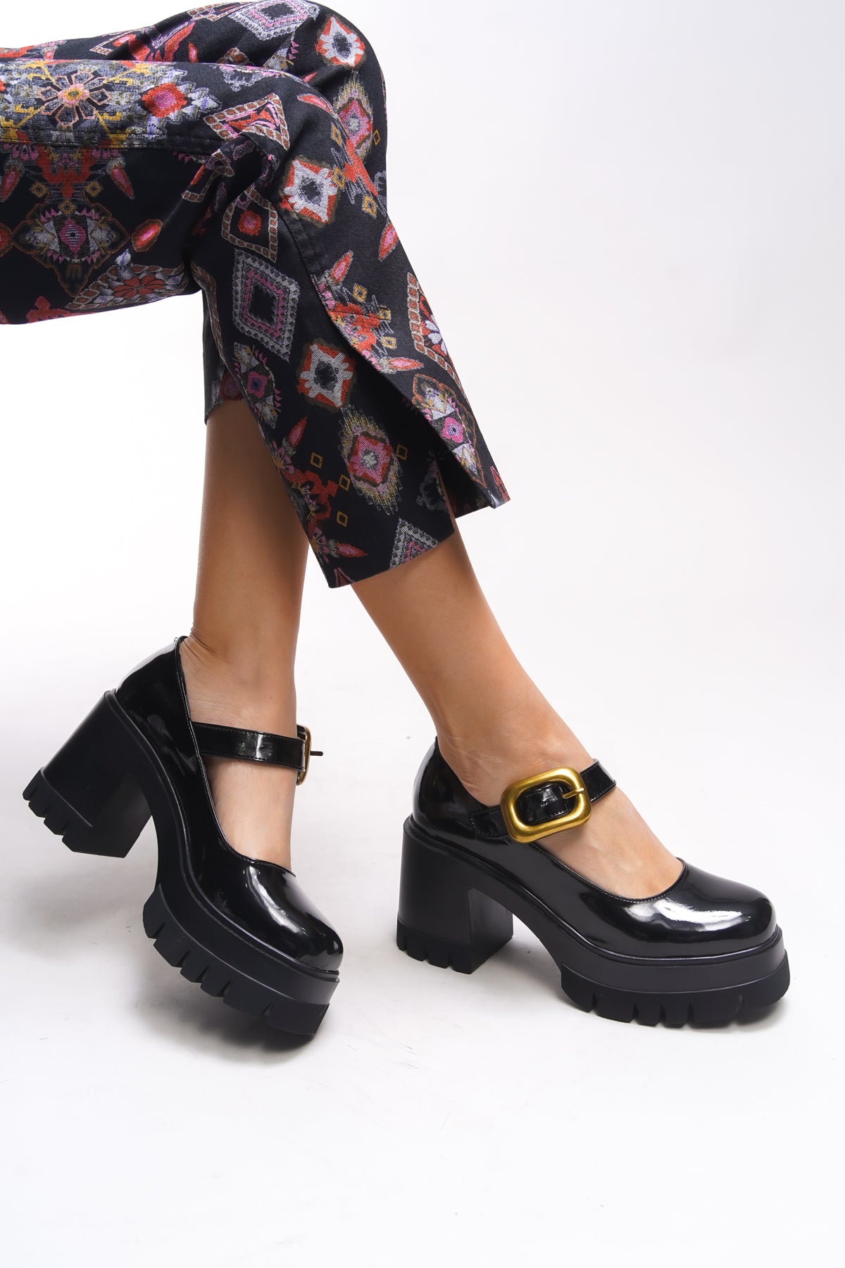 Riccon Brilaena Kadın Tokalı Topuklu Loafer 00121006