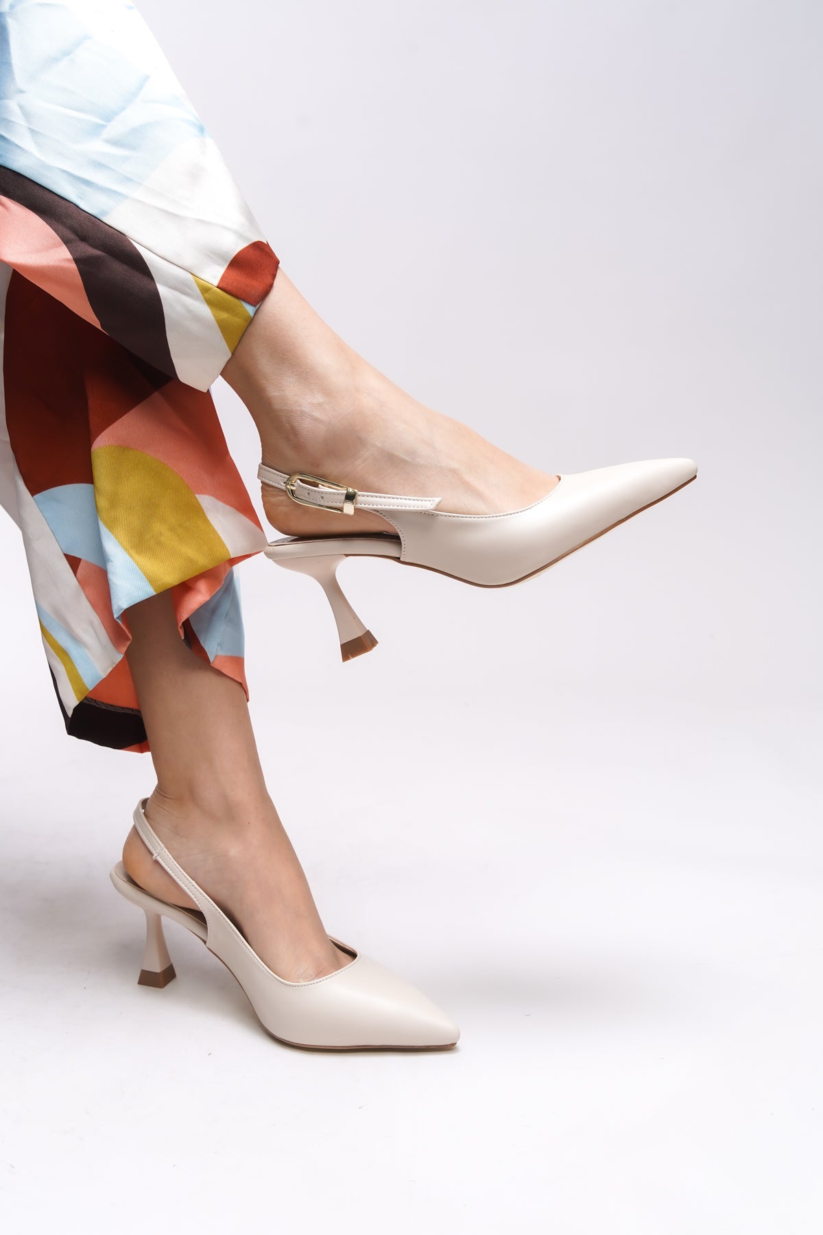 Riccon Ysalaela Kadın Arkası Açık Sivri Burun Stiletto 0012700