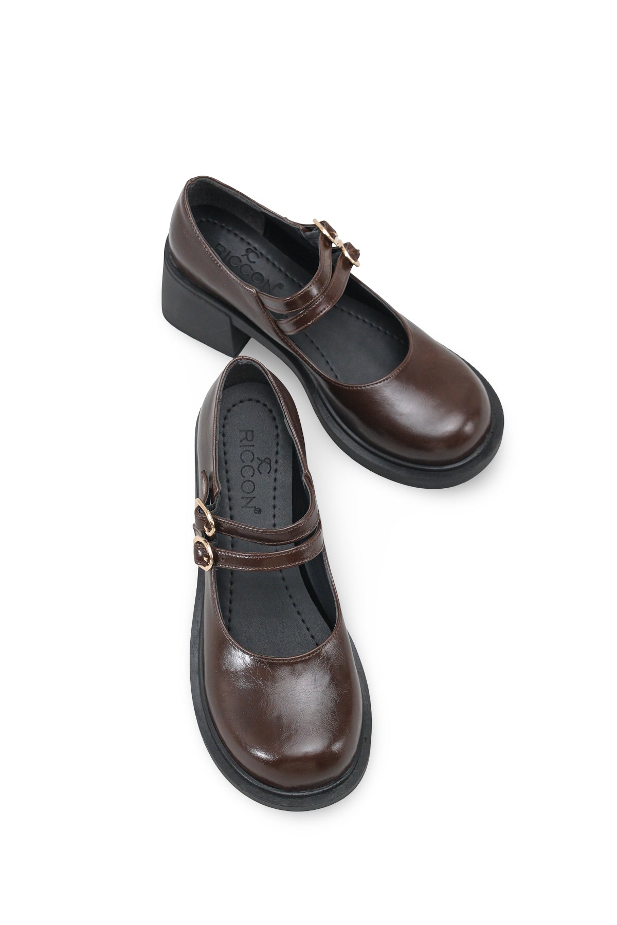 Riccon Merlyrra Kadın Loafer 0012502 Kahverengi Rugan