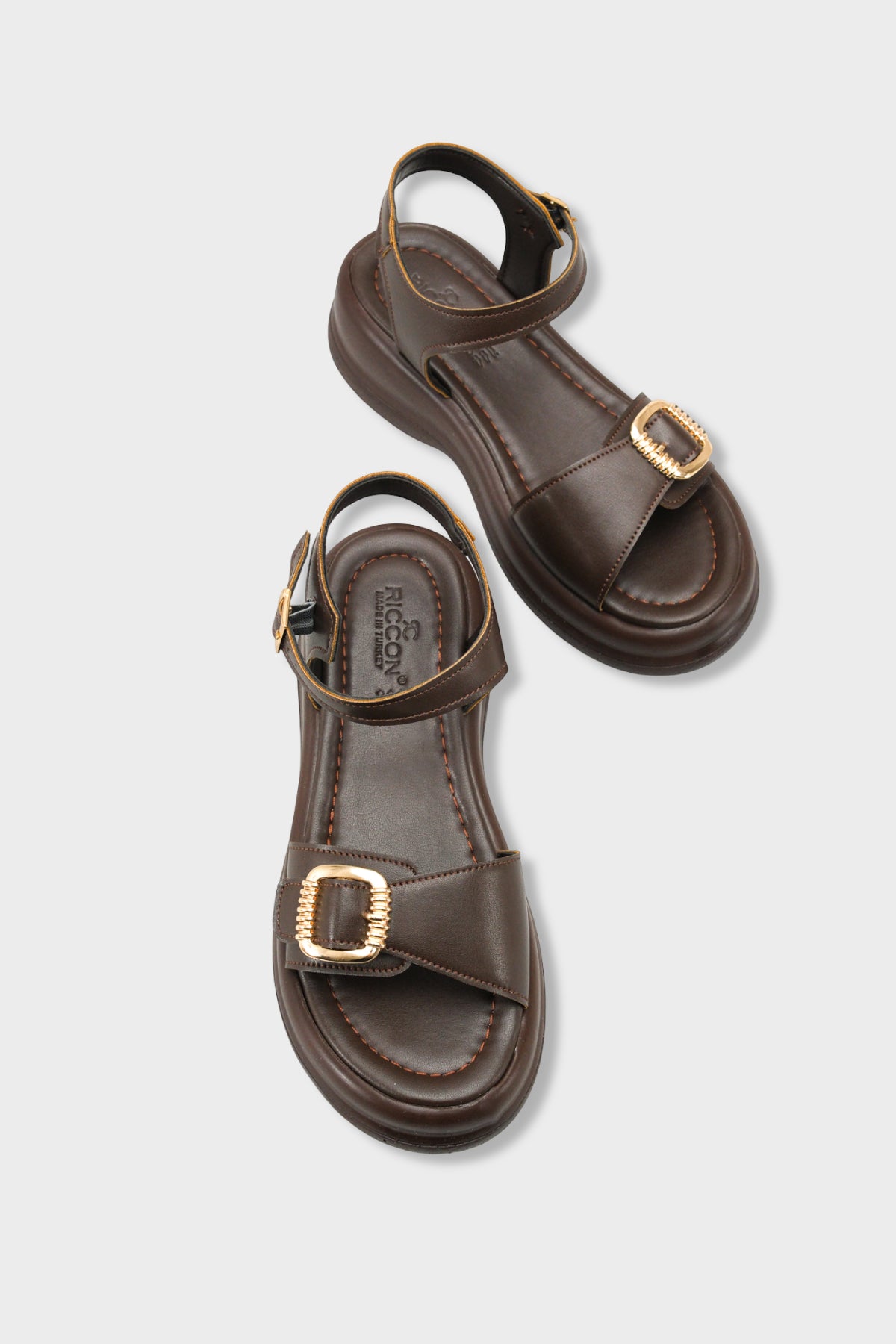 Riccon Kadın Sandalet 00121065 Kahverengi