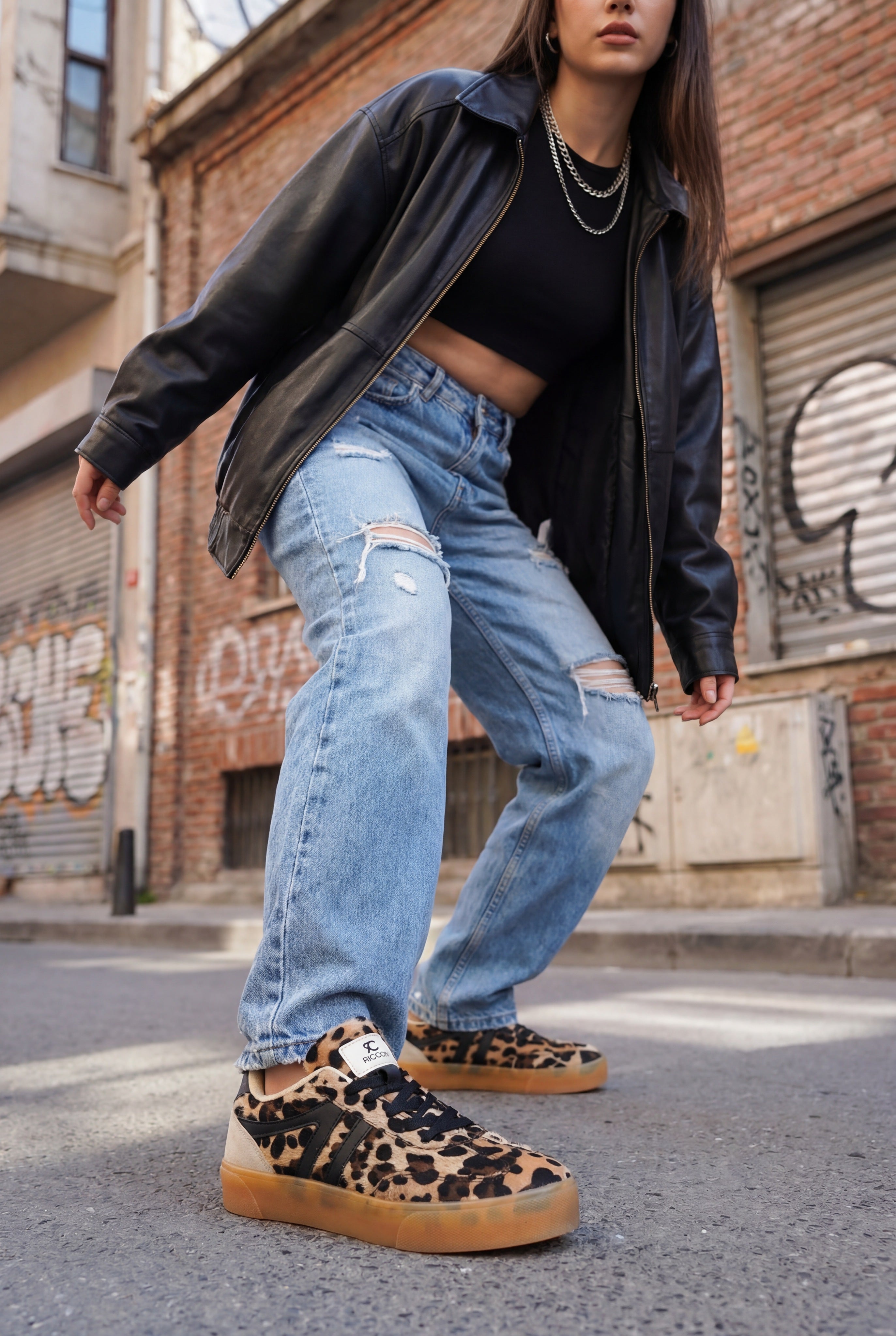 Riccon Unisex Sneaker 001245 Leopar