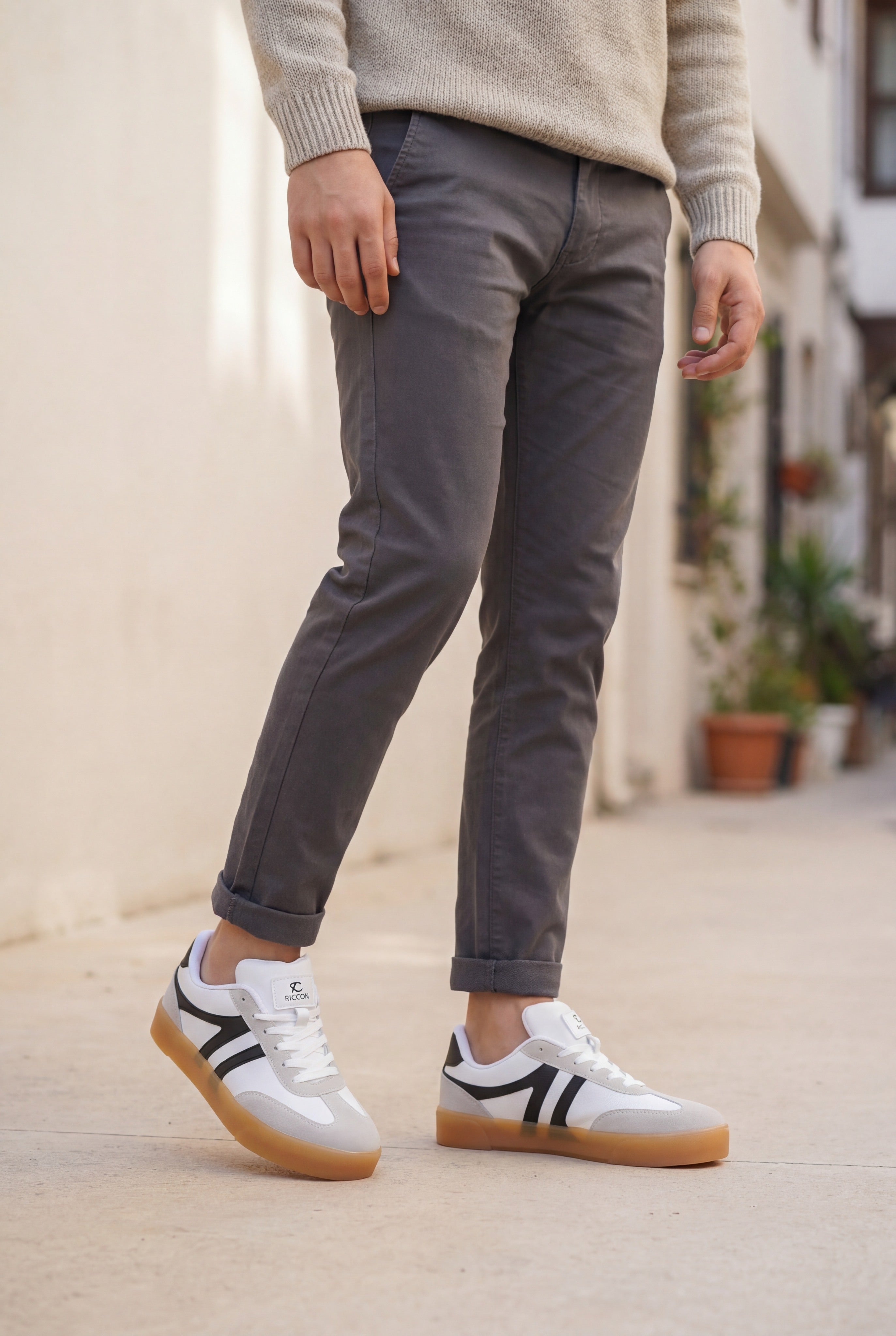Riccon Unisex Sneaker 001245 Beyaz Siyah