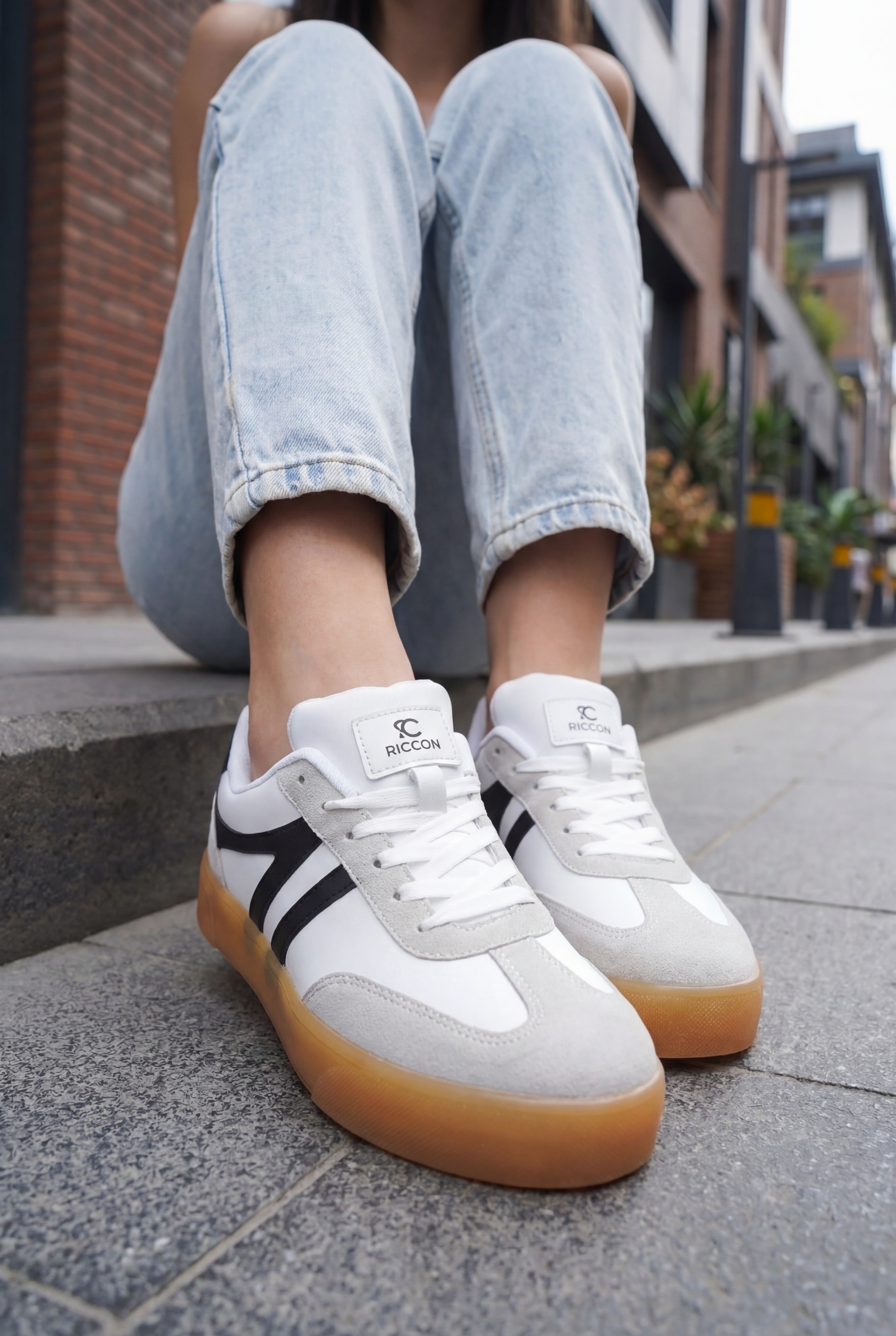 Riccon Unisex Sneaker 001245 Beyaz Siyah