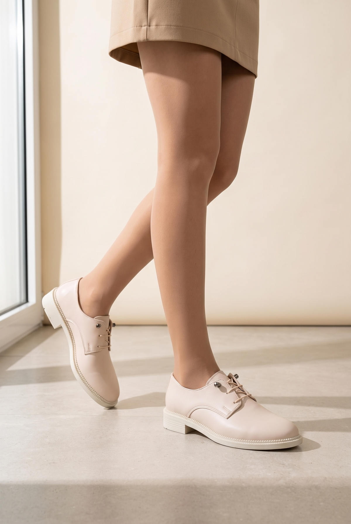 Riccon Astra Gala Kadın Loafer 0012270 Bej Cilt detay 2