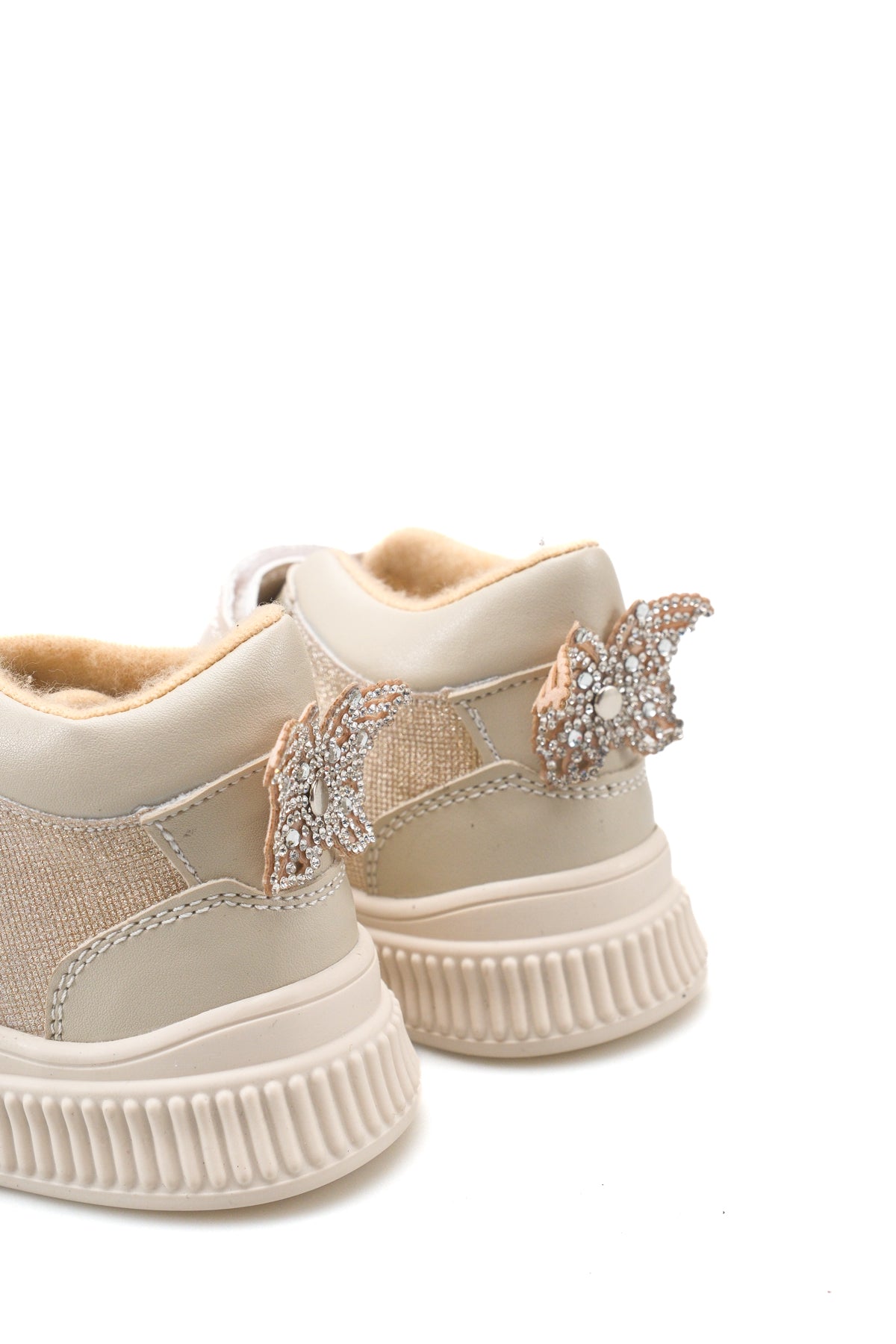 Riccon Alya Sia Çocuk Sneaker 00123525 Bej Simli