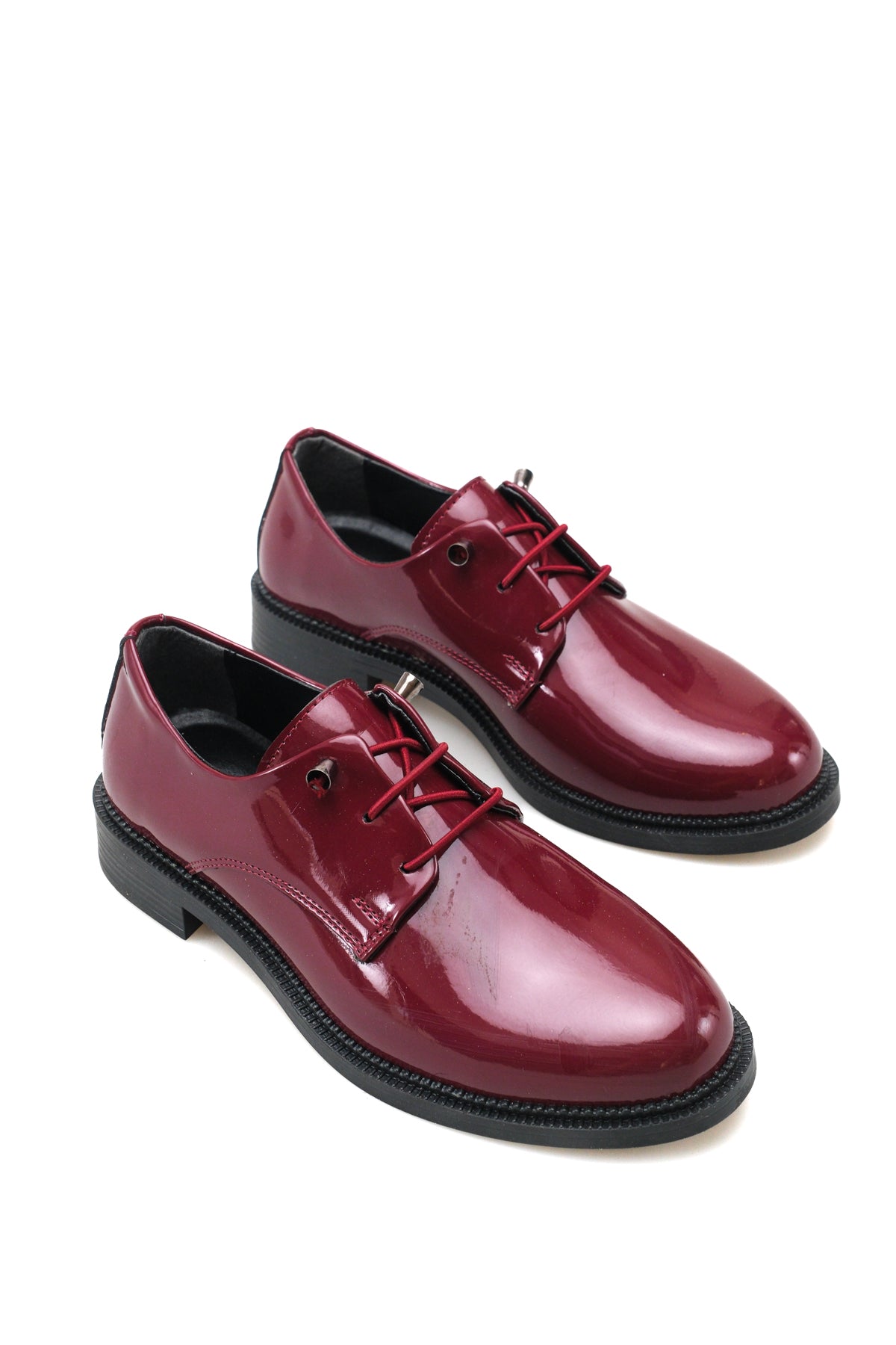 Riccon Astra Gala Kadın Loafer 0012270 Bordo Rugan