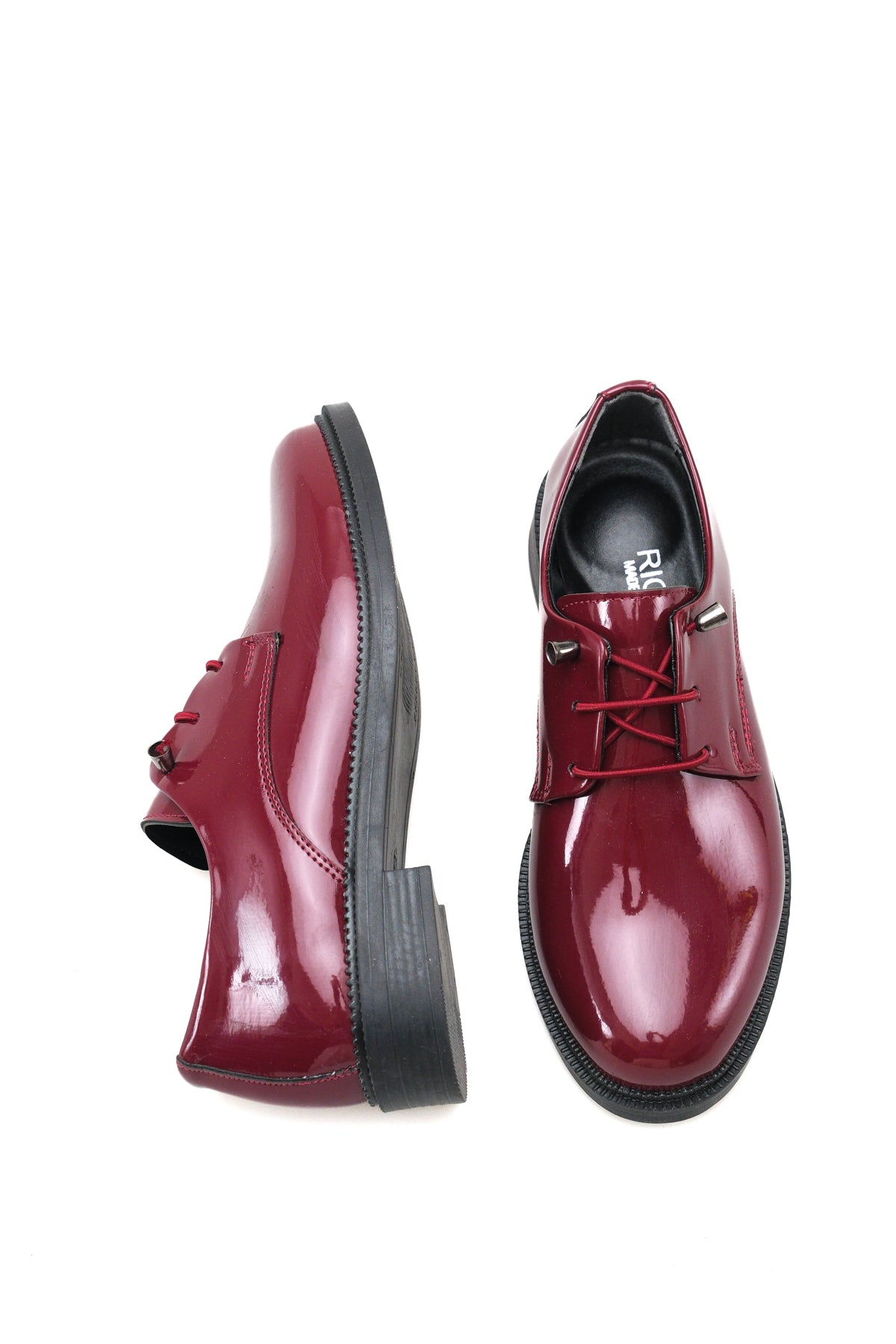 Riccon Astra Gala Kadın Loafer 0012270 Bordo Rugan