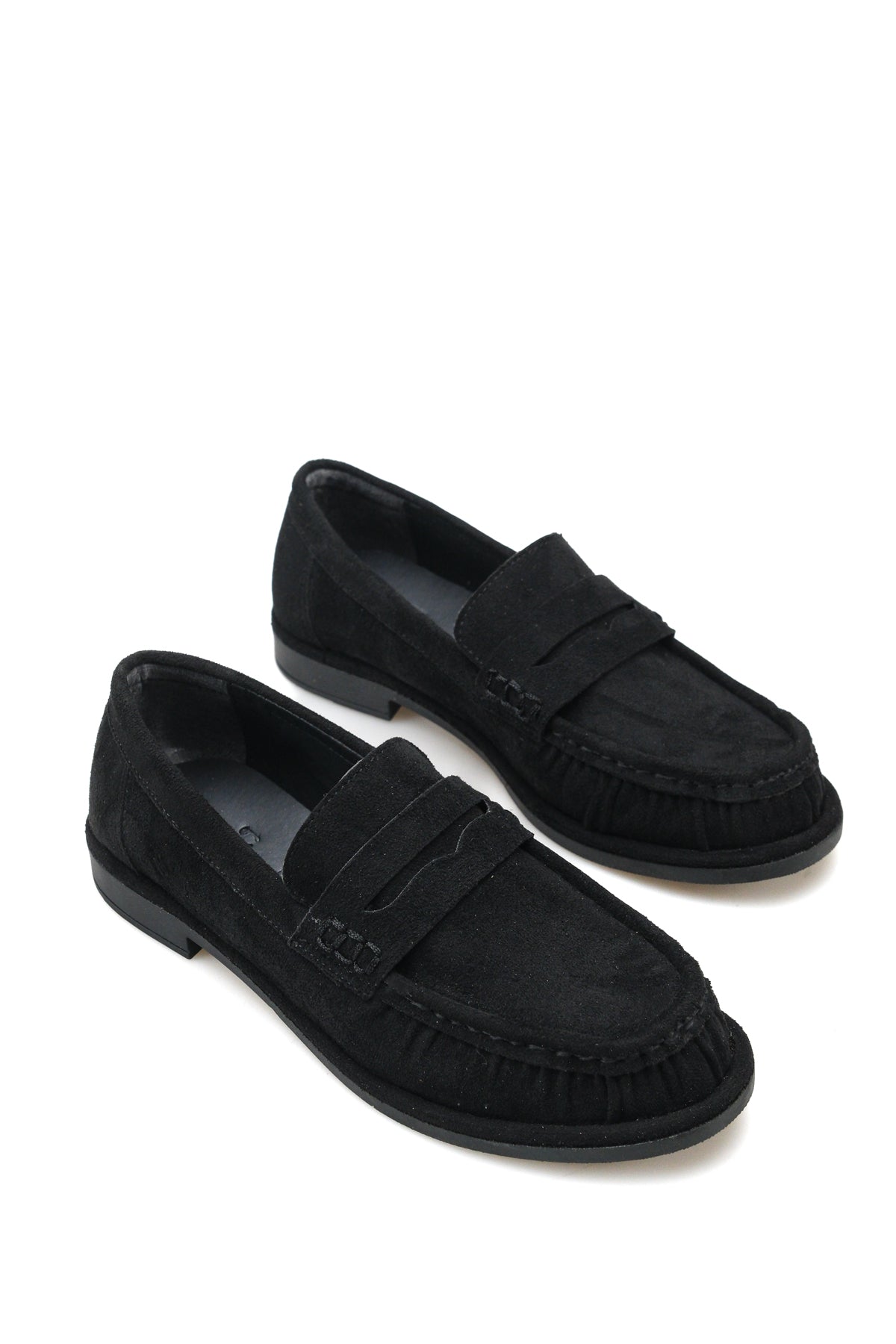 Riccon Astra Gioia Kadın Loafer 001299 Siyah Süet