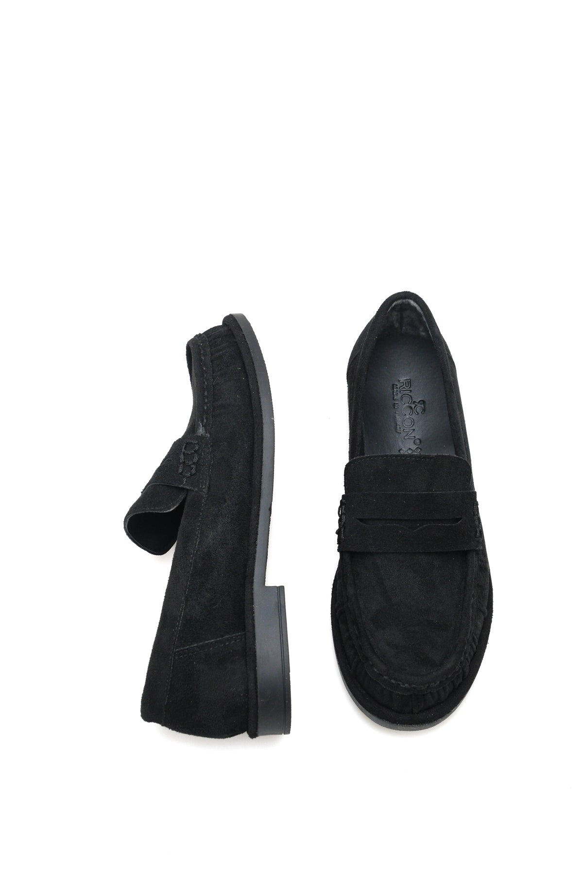 Riccon Astra Gioia Kadın Loafer 001299 Siyah Süet