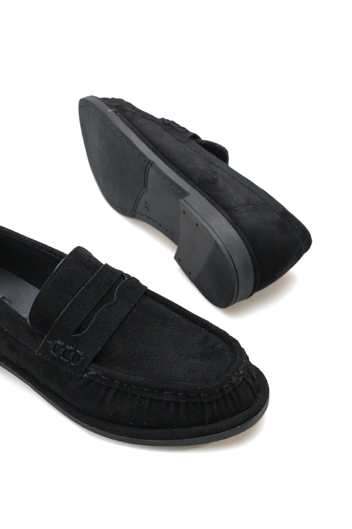 Riccon Astra Gioia Kadın Loafer 001299 Siyah Süet