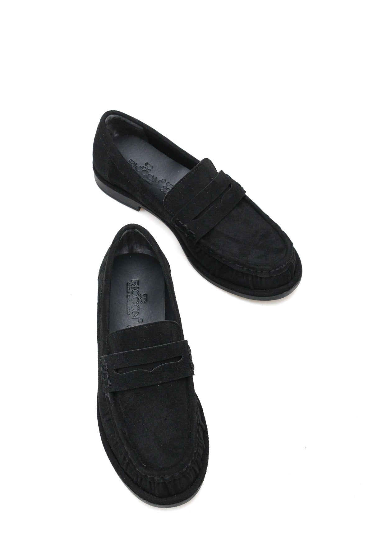 Riccon Astra Gioia Kadın Loafer 001299 Siyah Süet