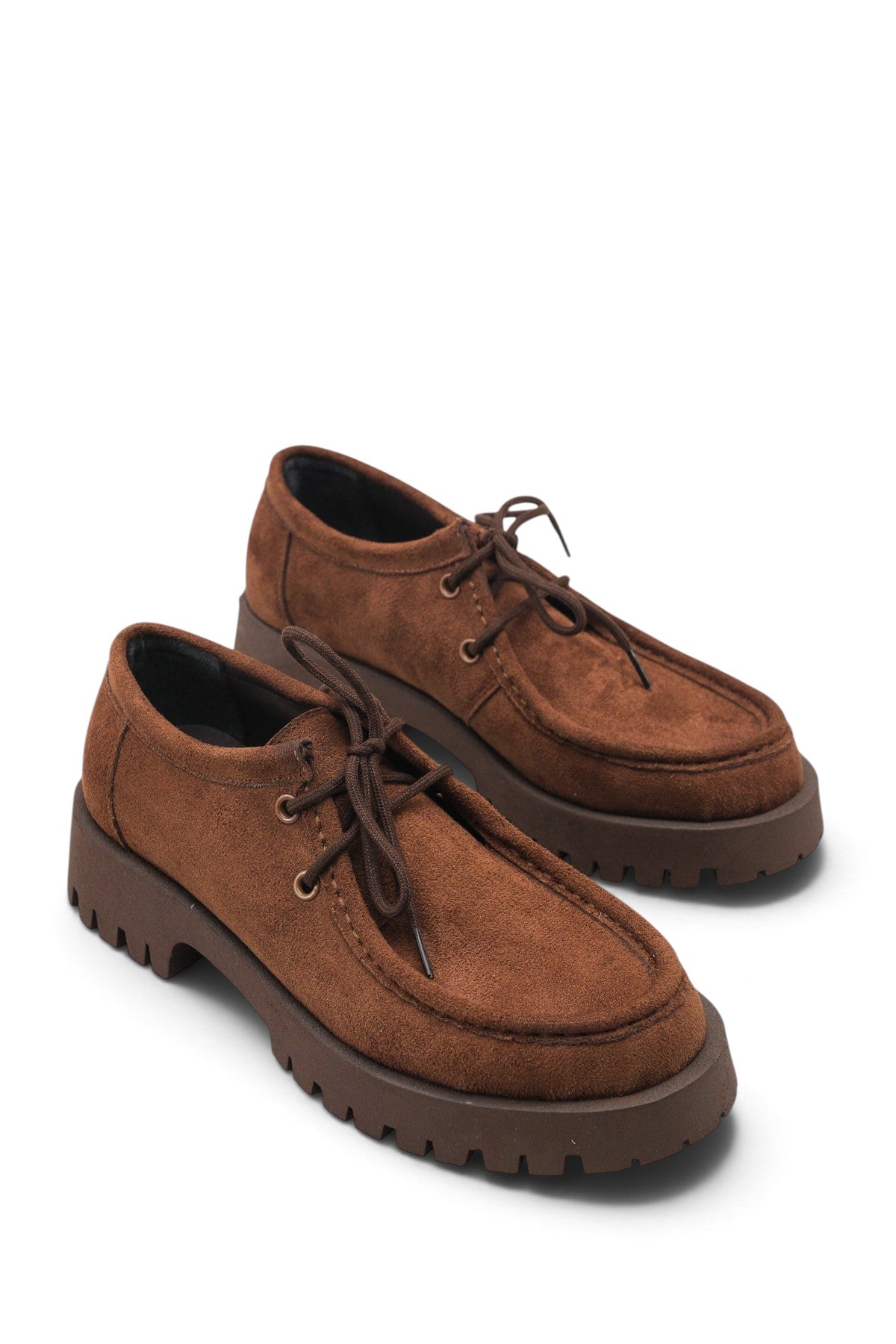 Riccon Astra Rosa Kadın Loafer 001210 Kahverengi Süet