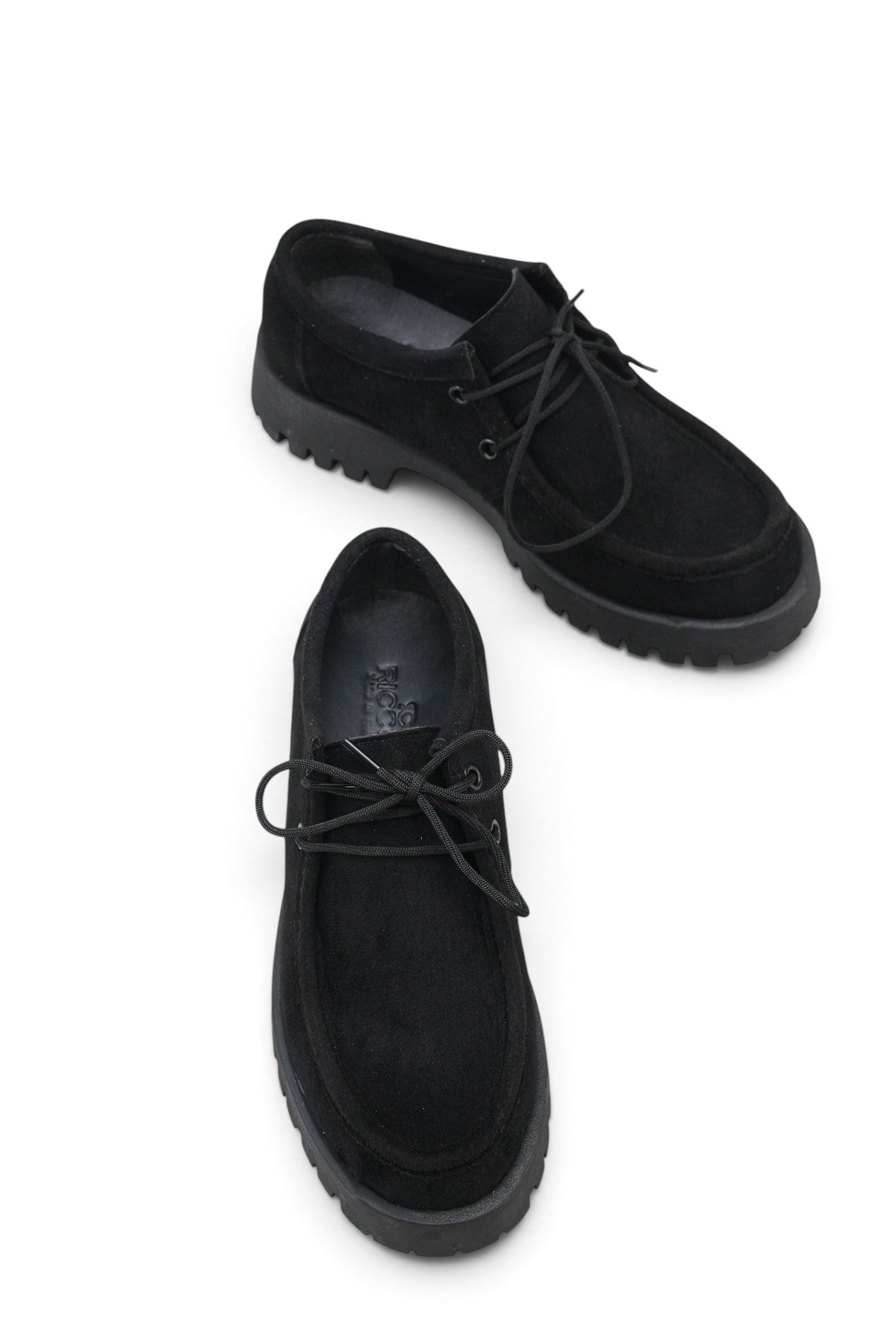 Riccon Astra Rosa Kadın Loafer 001210 Siyah Süet