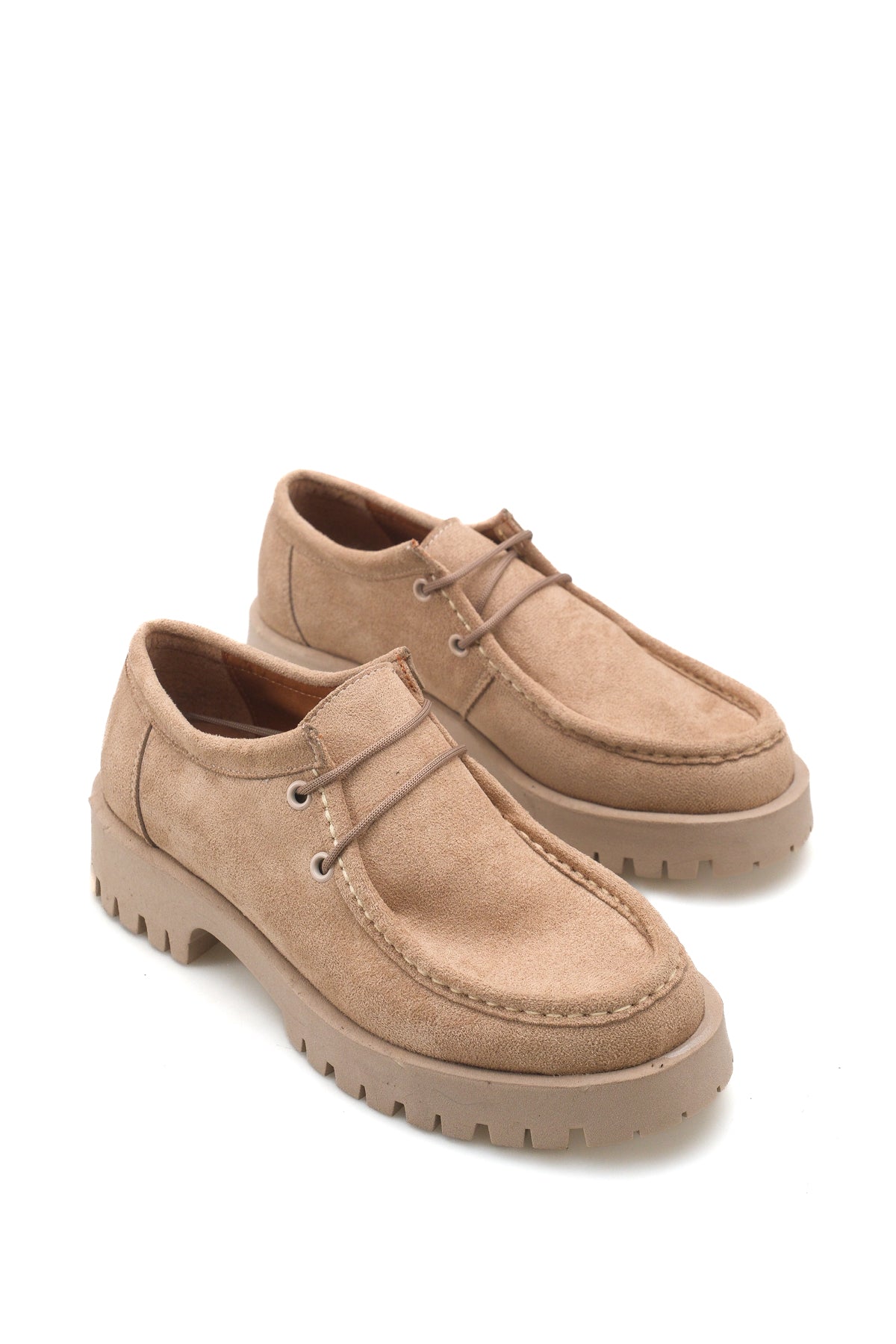 Riccon Astra Rosa Kadın Loafer 001210 Vizon Süet